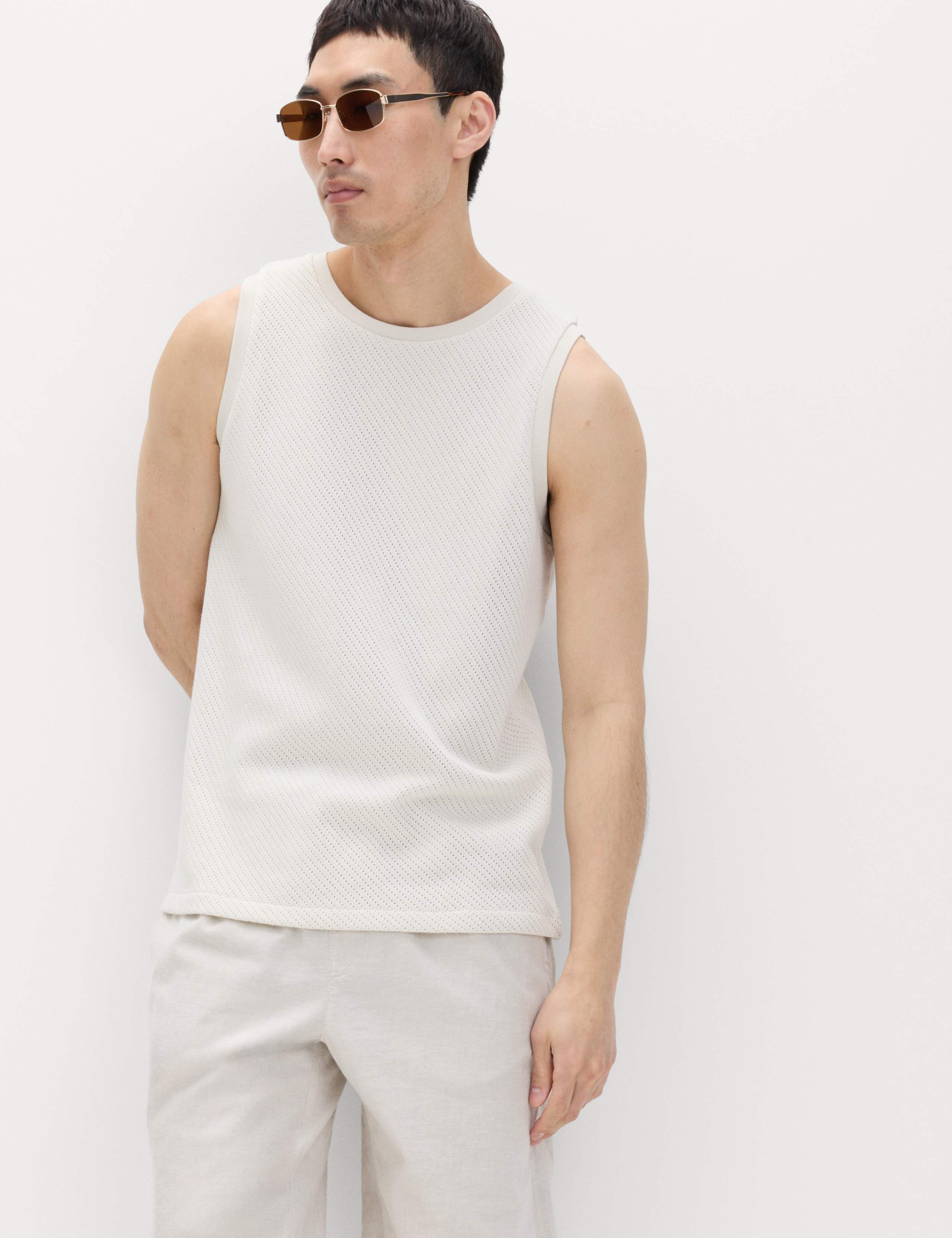 Cotton Rich Knitted Vest