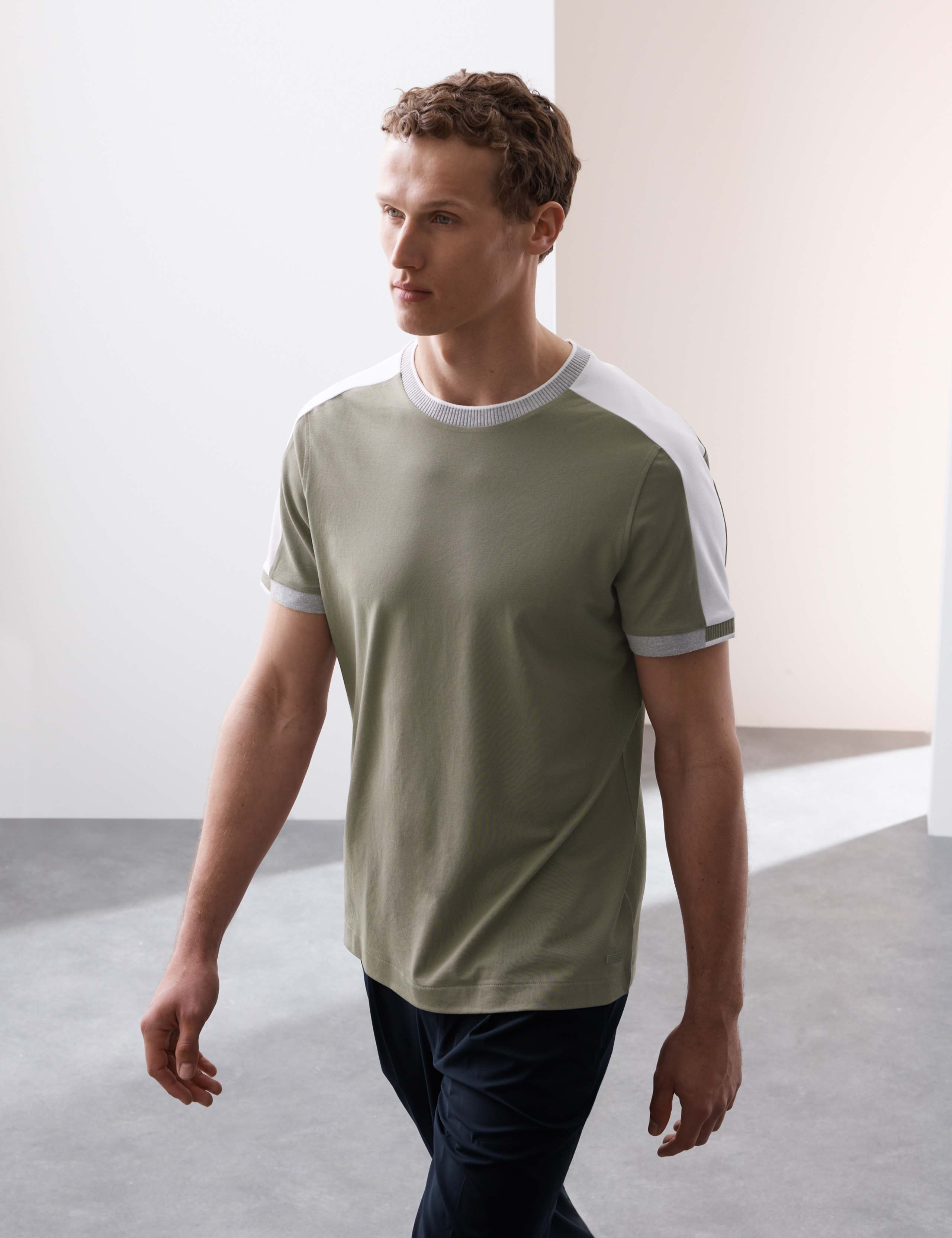 Cotton Blend Micro Pique T-Shirt