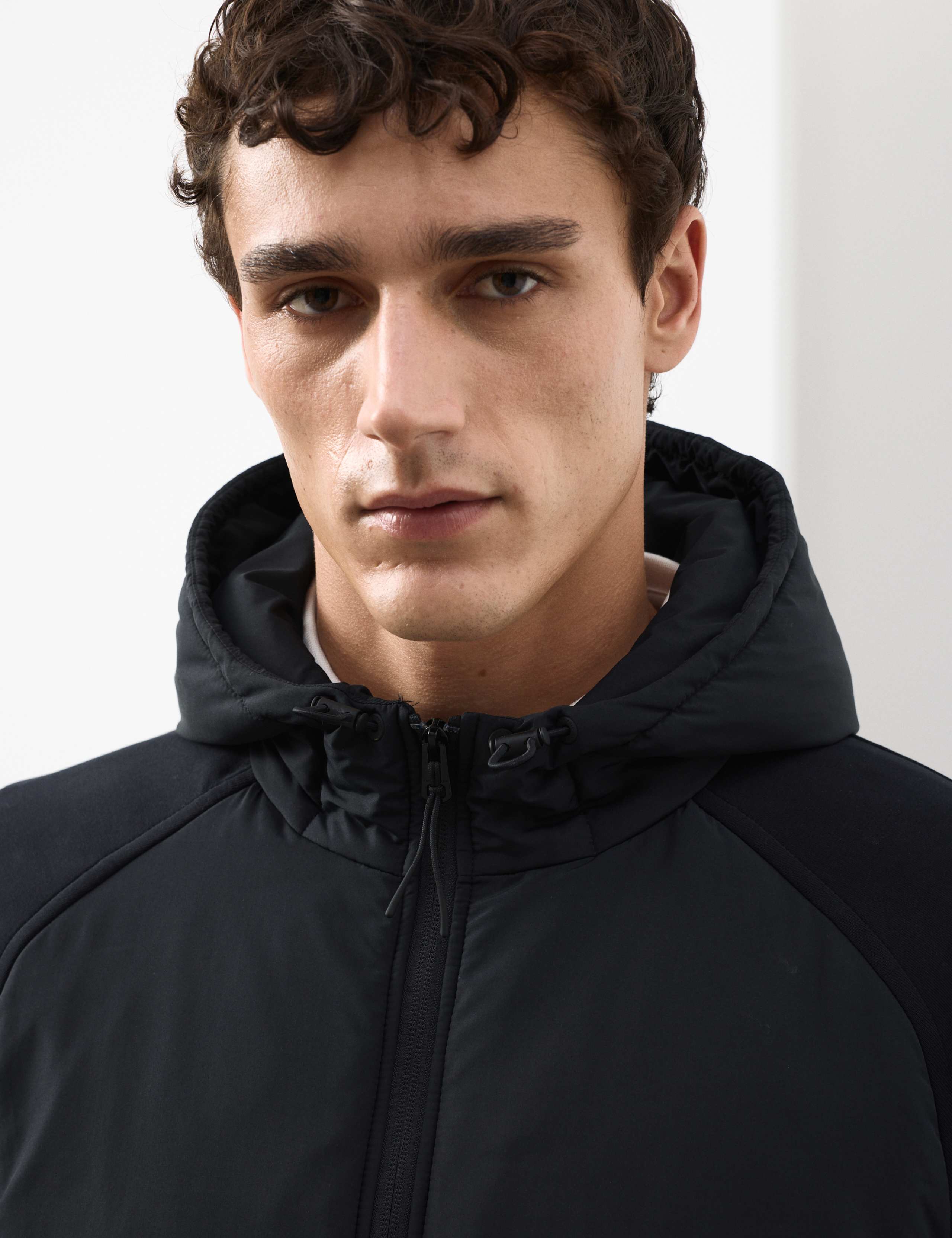 Cotton Rich Raglan Hybrid Hooded Jacket