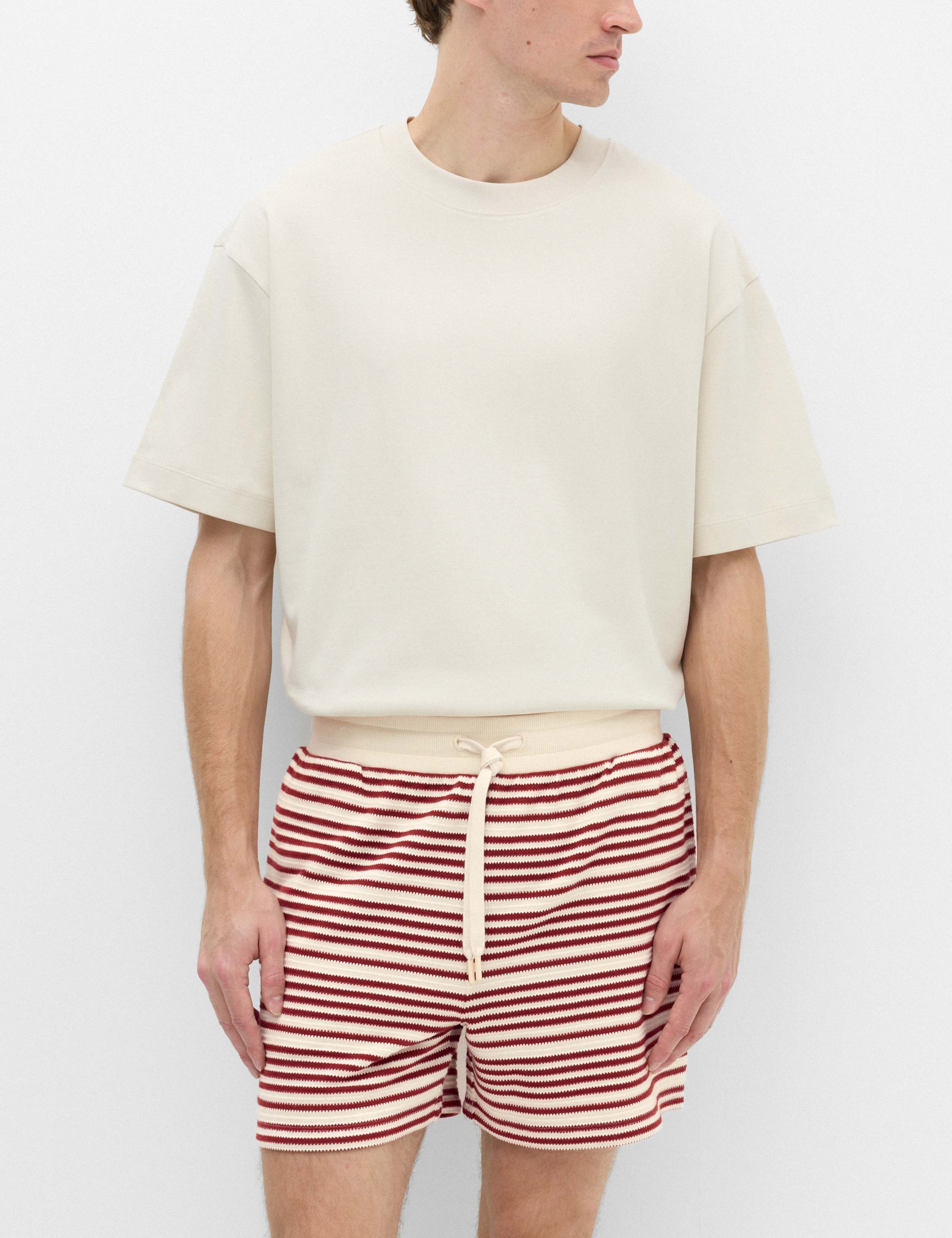 Cotton Rich Variegated Stripe Shorts