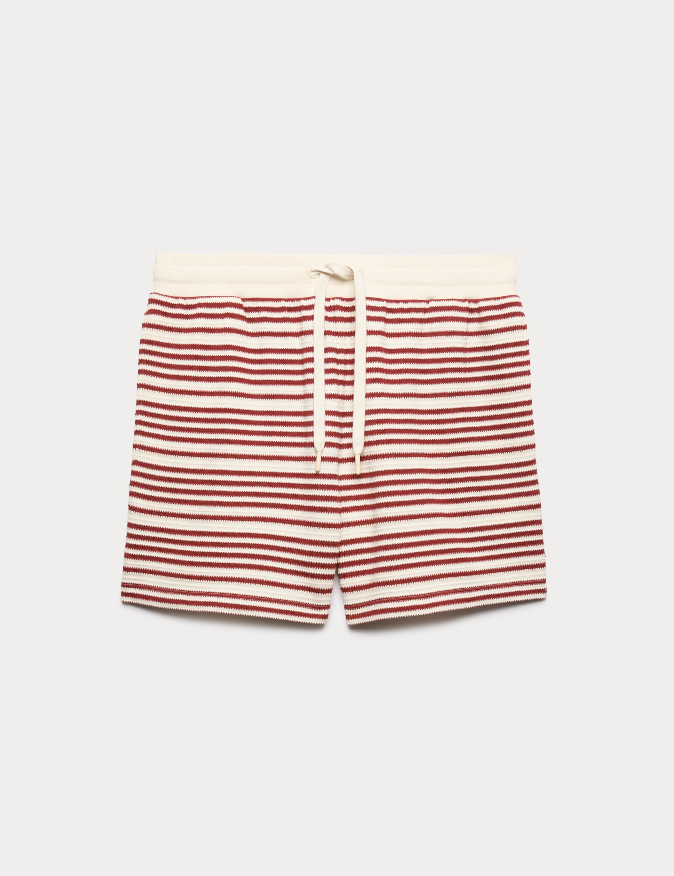 Cotton Rich Variegated Stripe Shorts