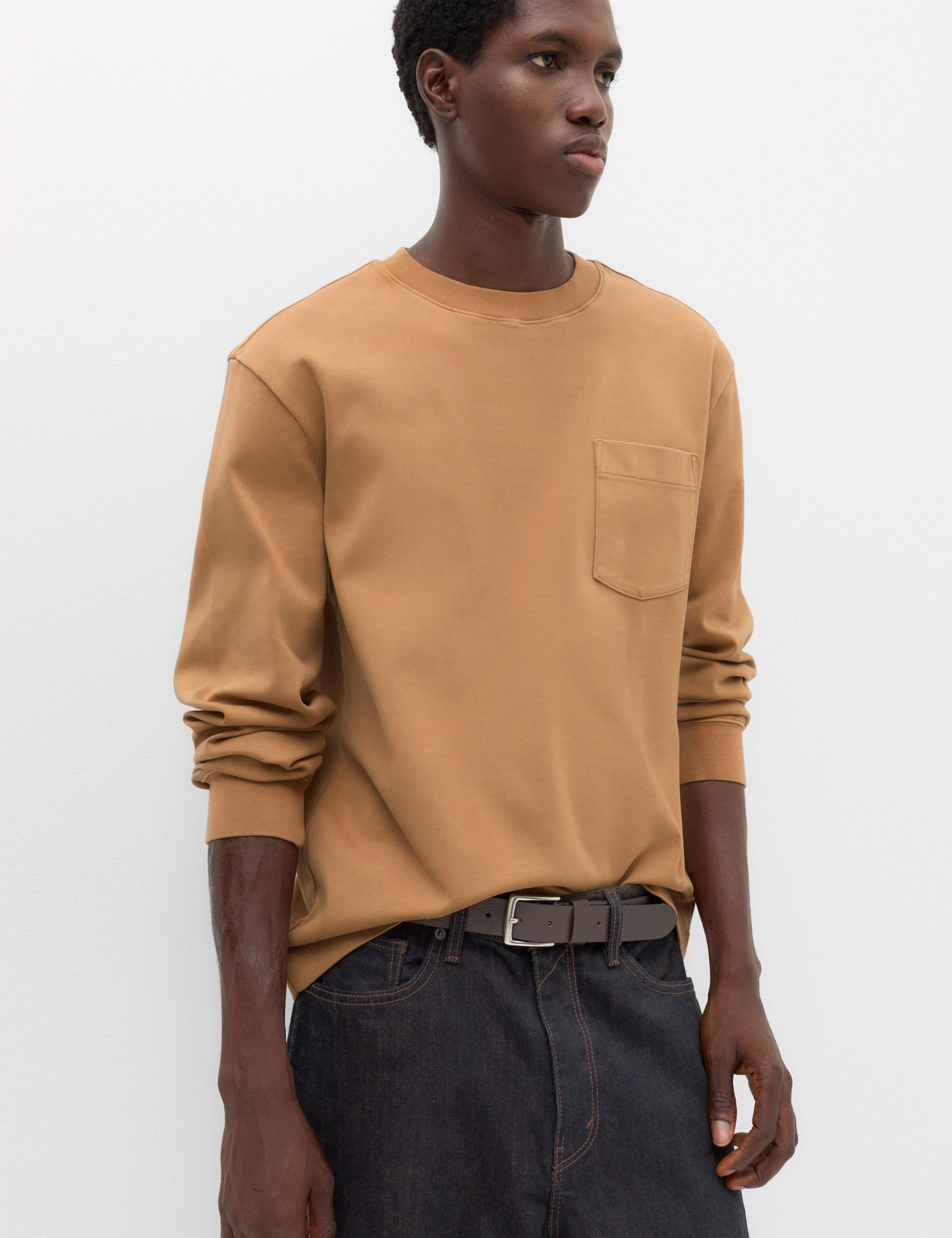 Cotton Rich Garment Dye Long Sleeve T-Shirt