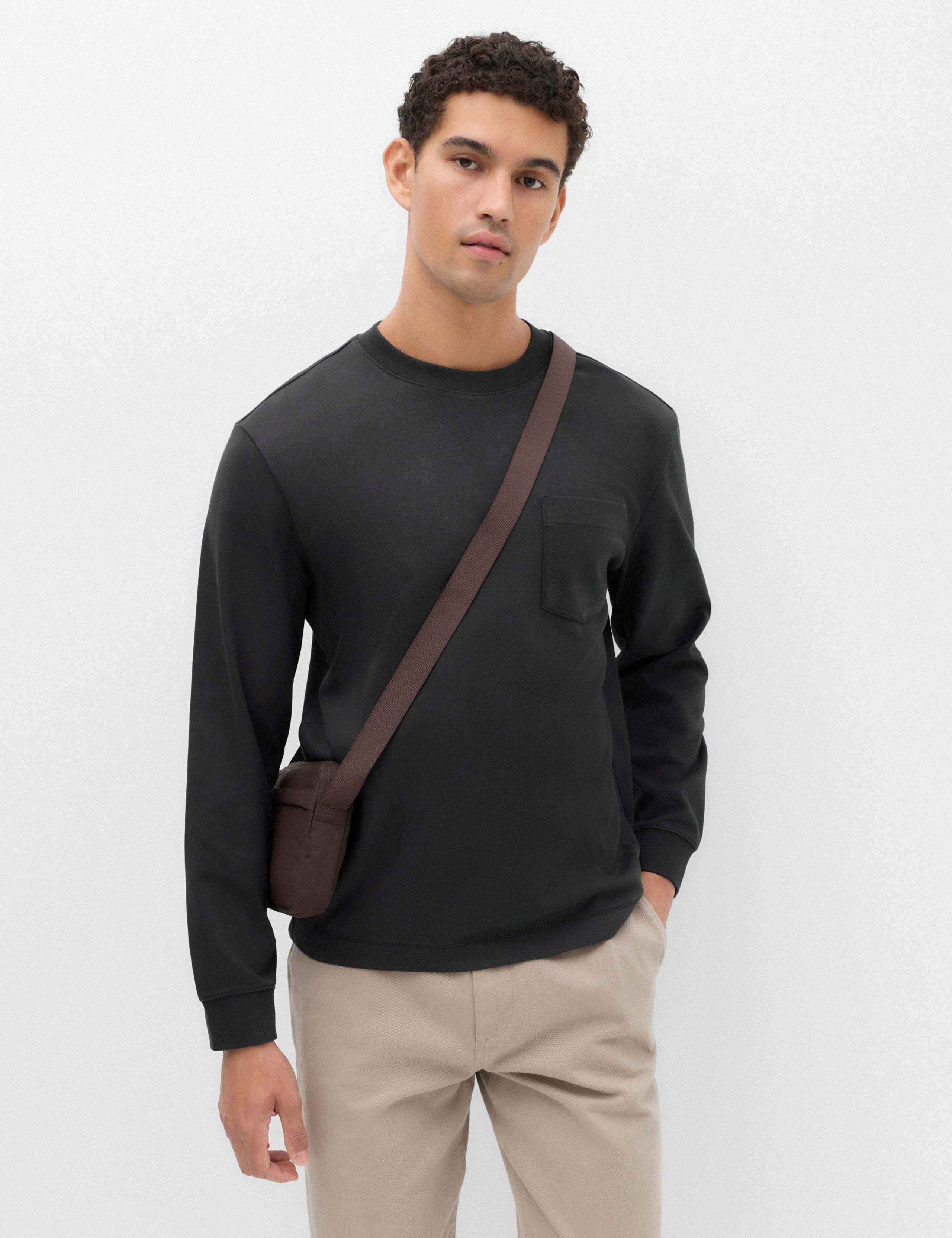 Cotton Rich Garment Dye Long Sleeve T-Shirt