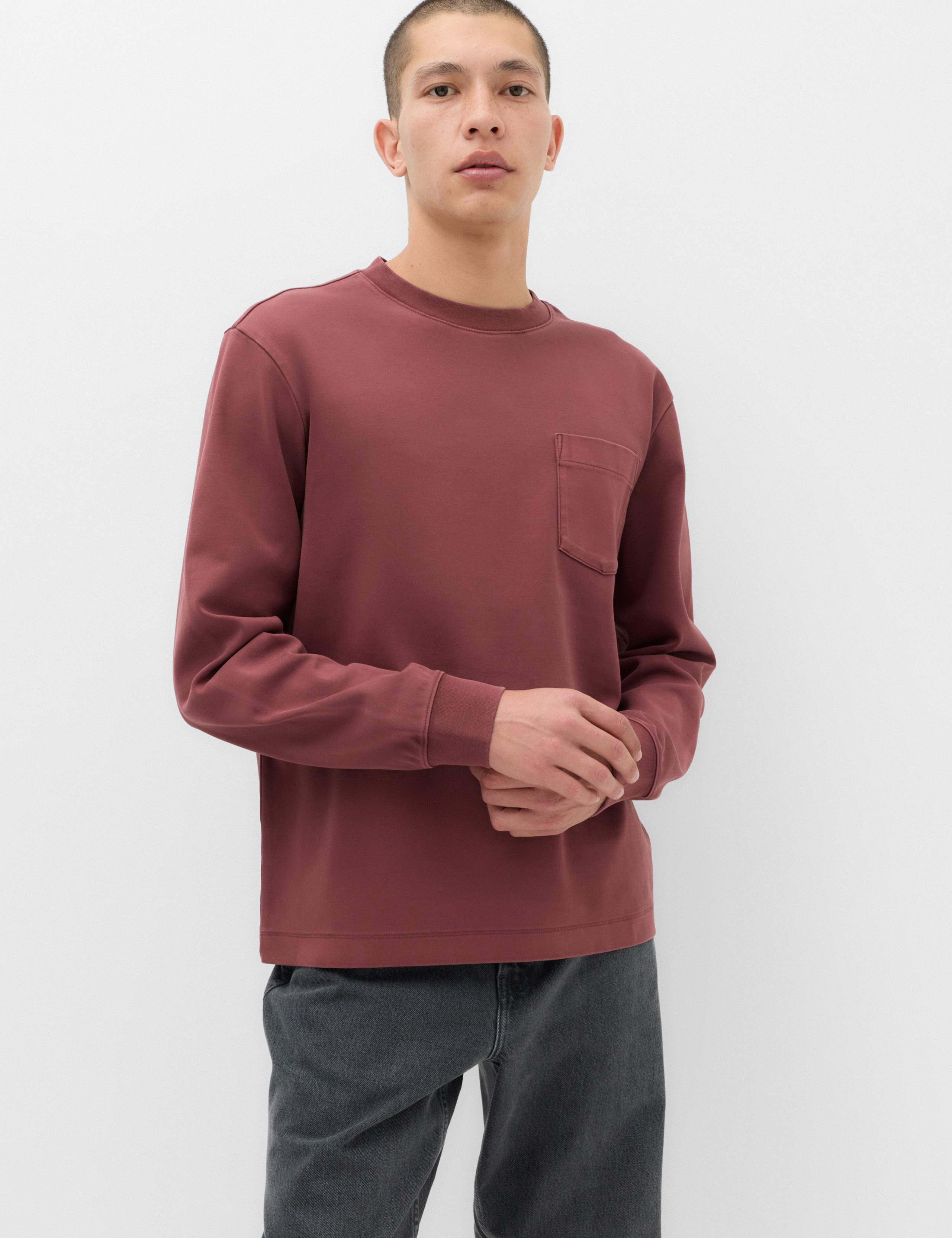 Cotton Rich Garment Dye Long Sleeve T-Shirt