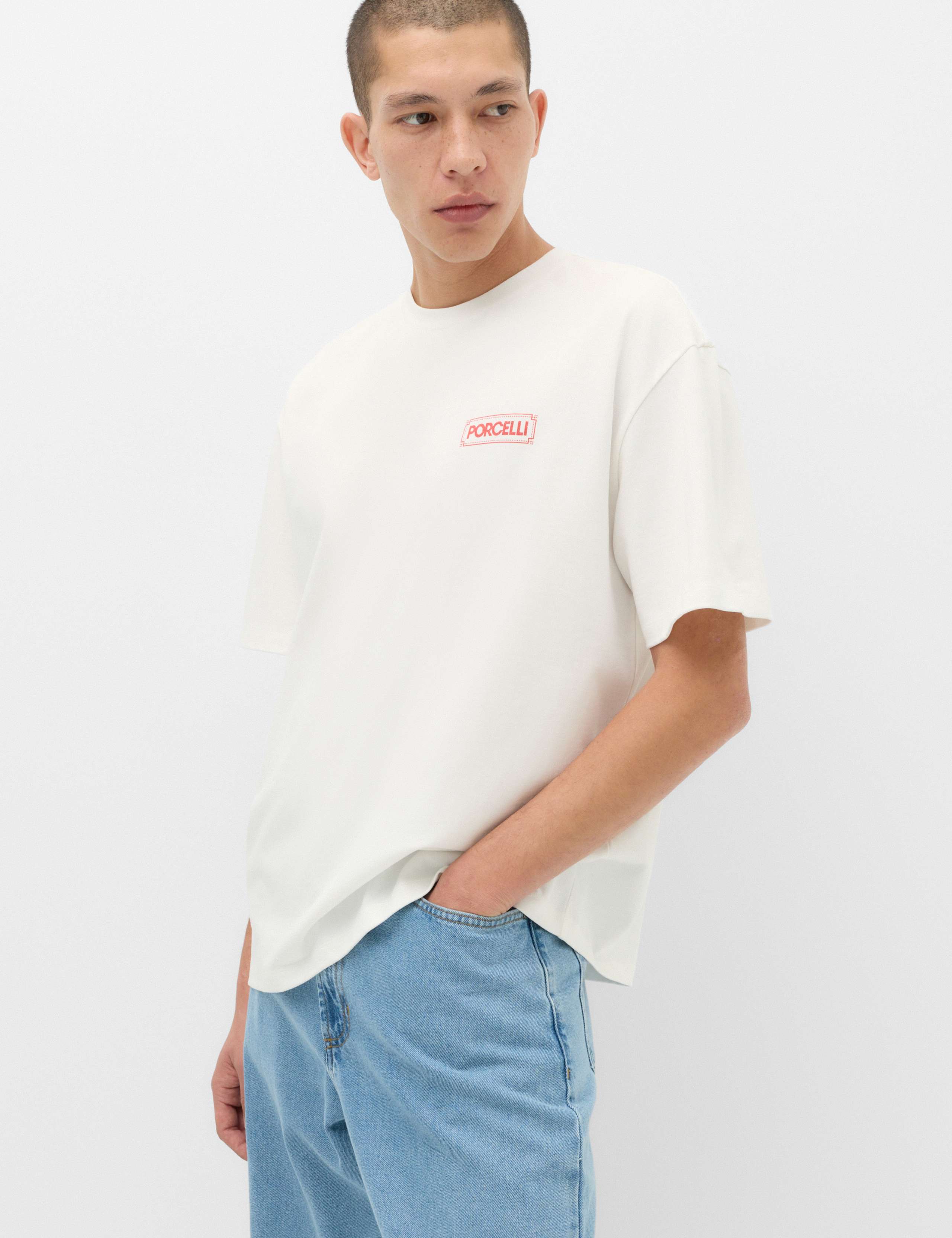 Oversized Pure Cotton Graphic Short Sleeve T-Shirt