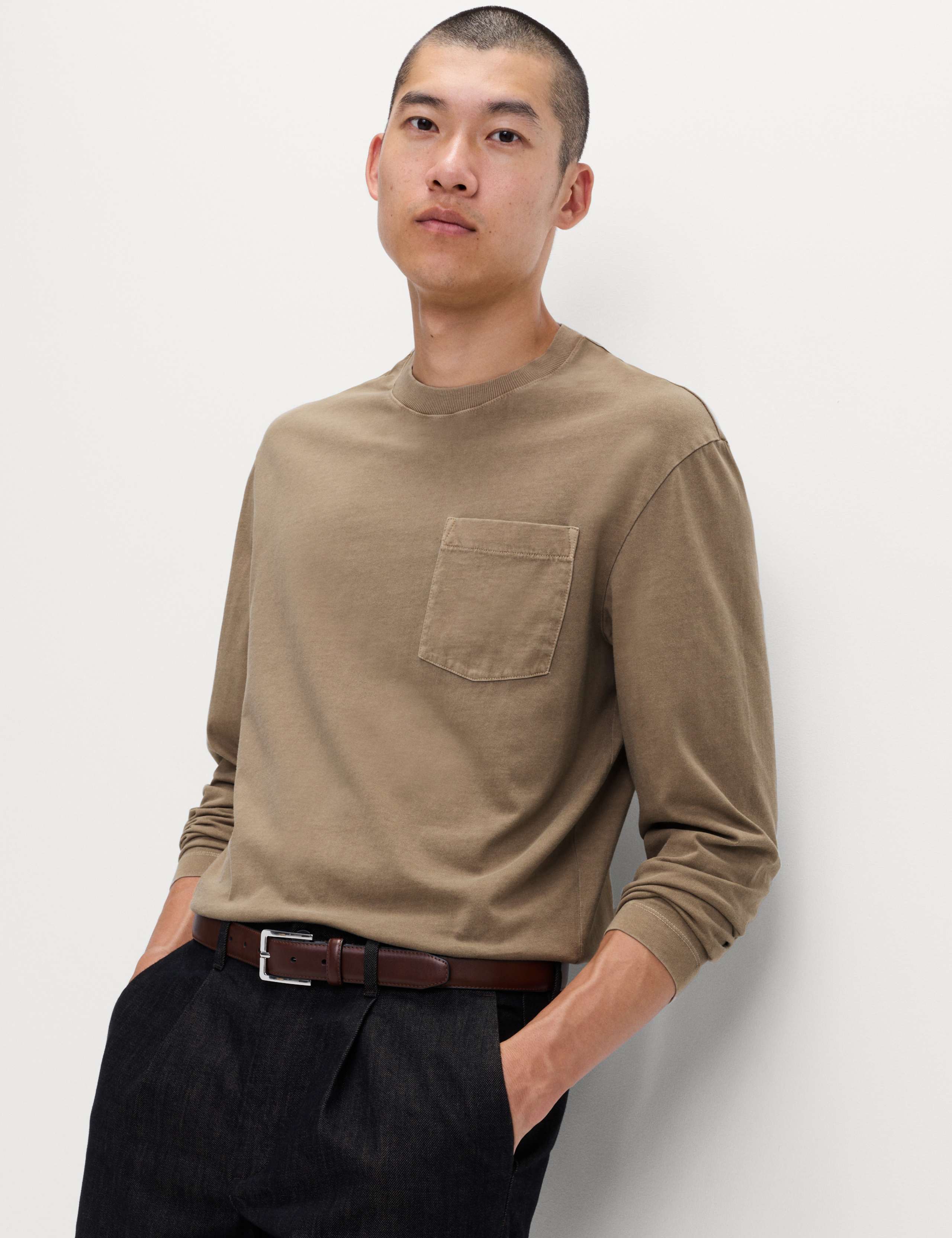 Pure Cotton Crew Neck T-Shirt