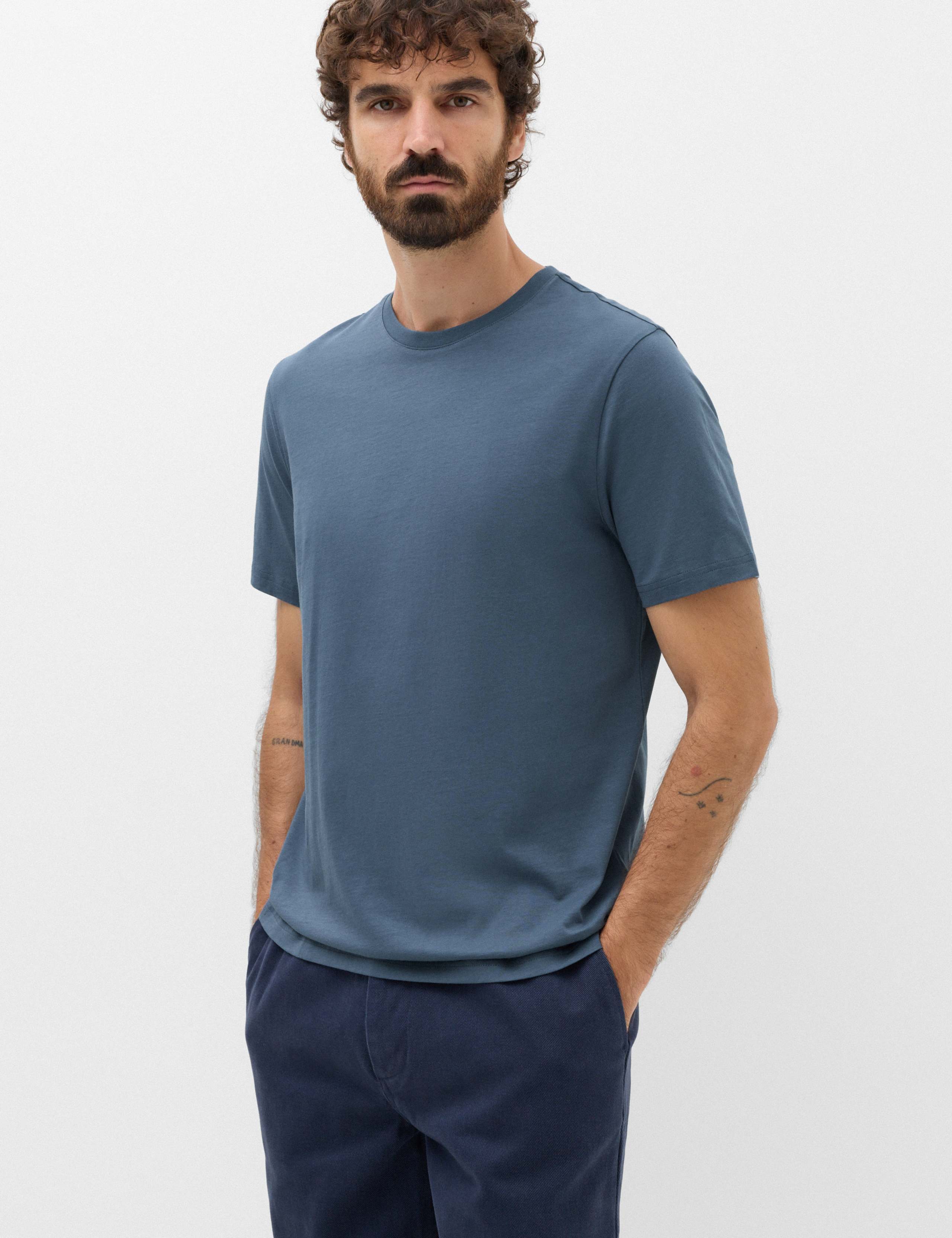 Pure Cotton Regular Fit Crew Neck T-Shirt