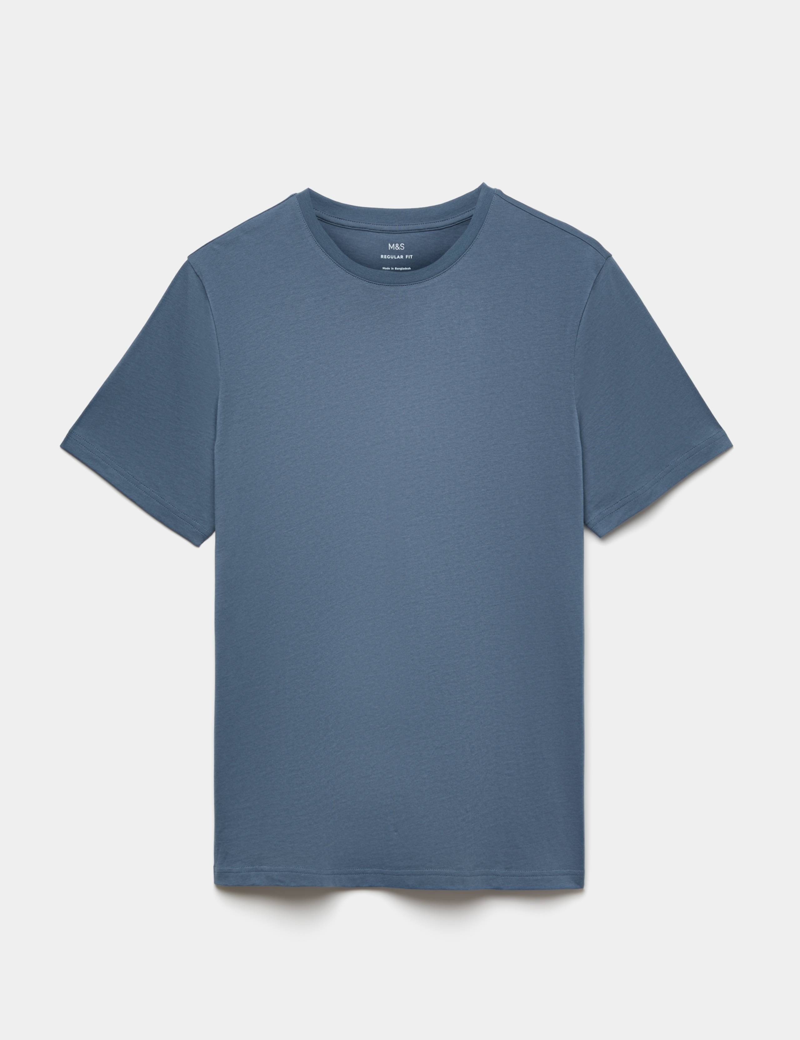 Pure Cotton Regular Fit Crew Neck T-Shirt
