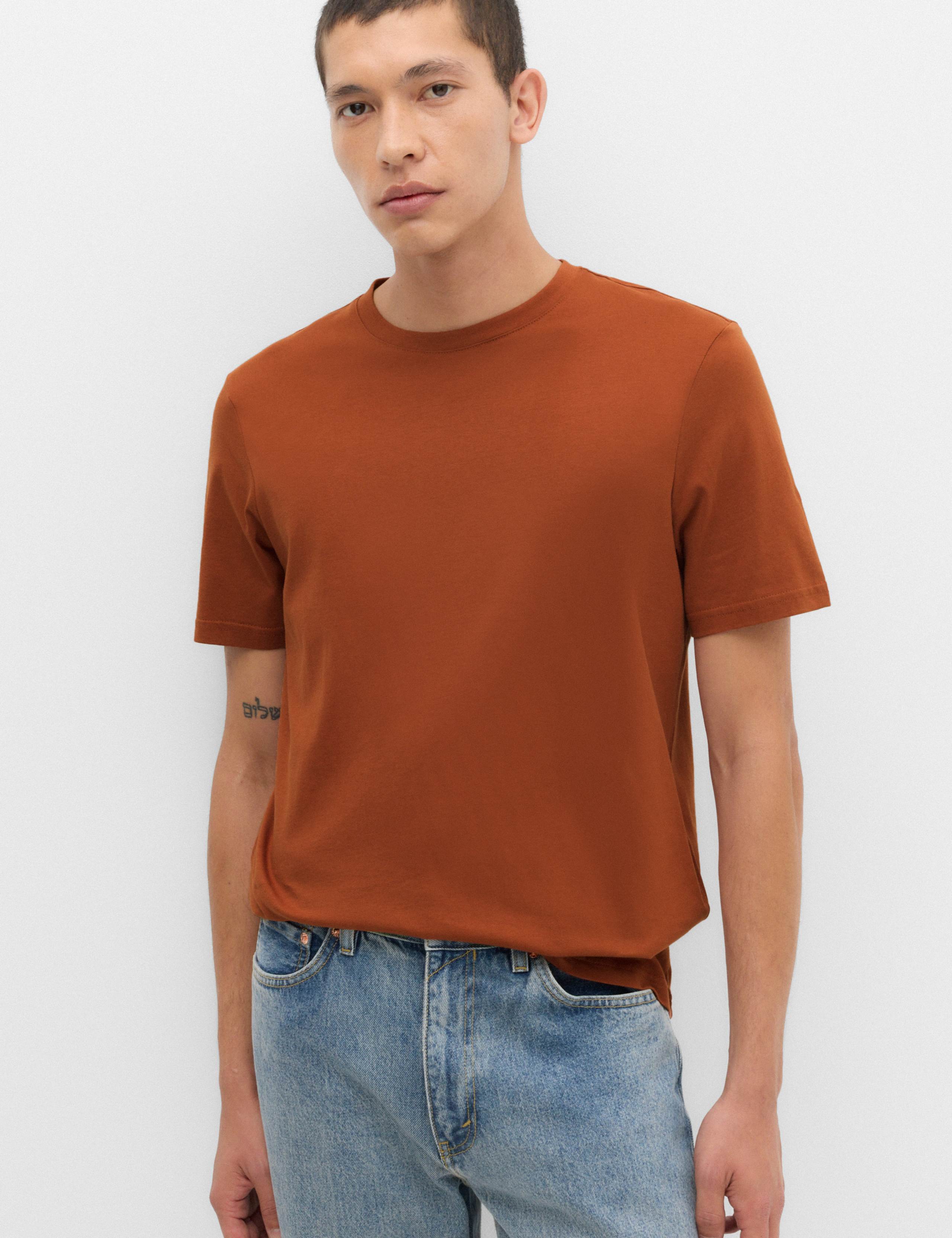 Pure Cotton Regular Fit Crew Neck T-Shirt