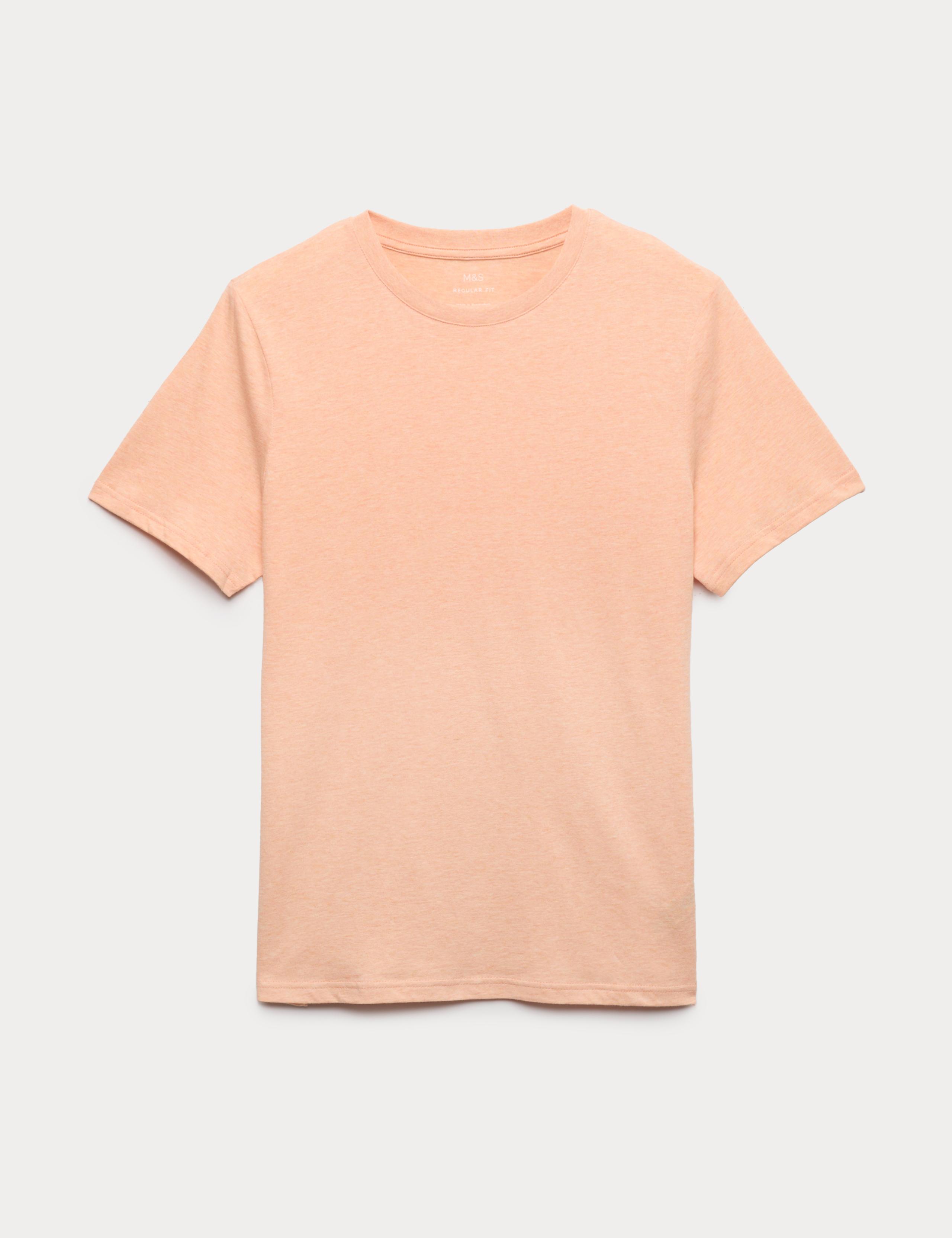 Pure Cotton Regular Fit Crew Neck T-Shirt