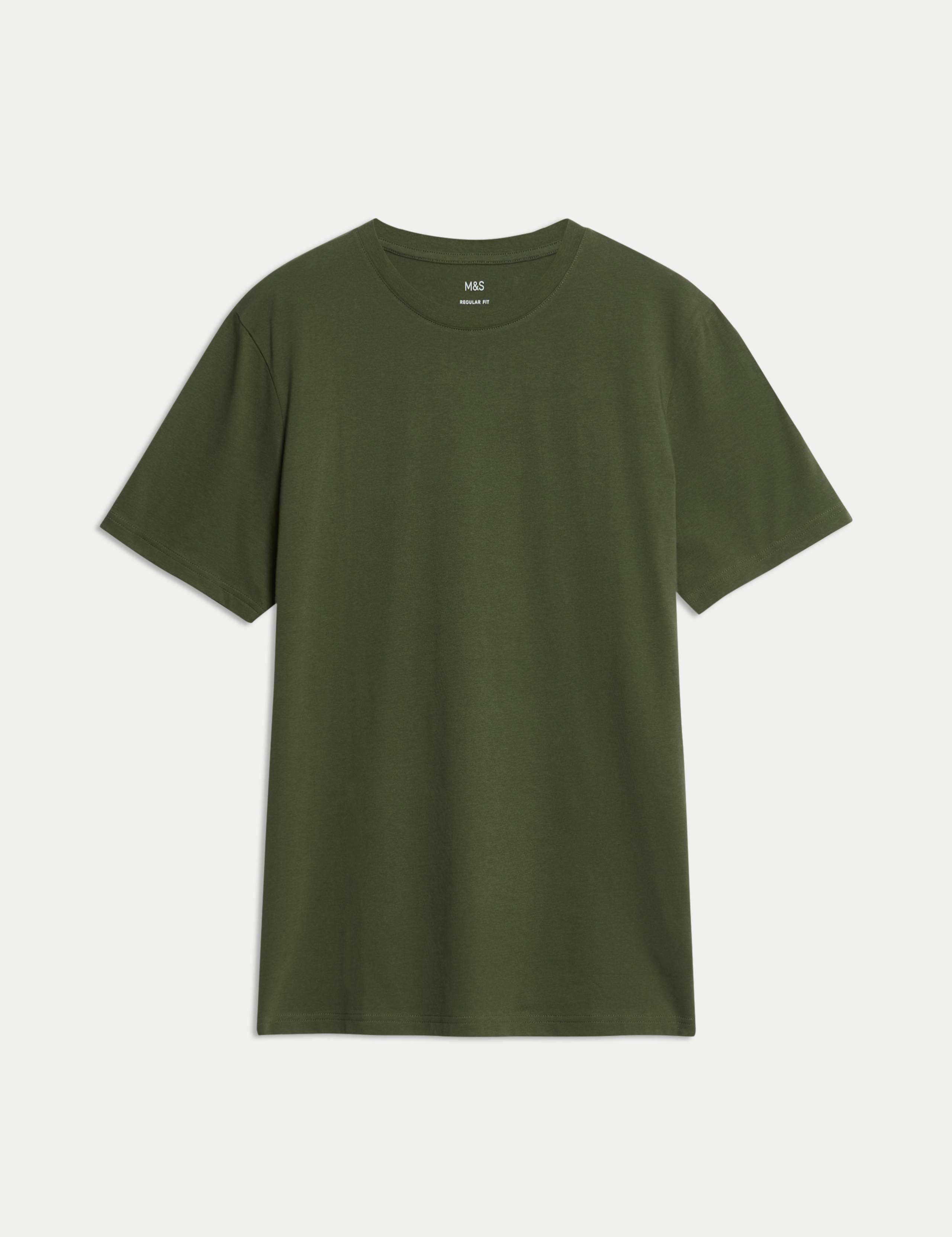 Regular Fit Pure Cotton Crew Neck T-Shirt