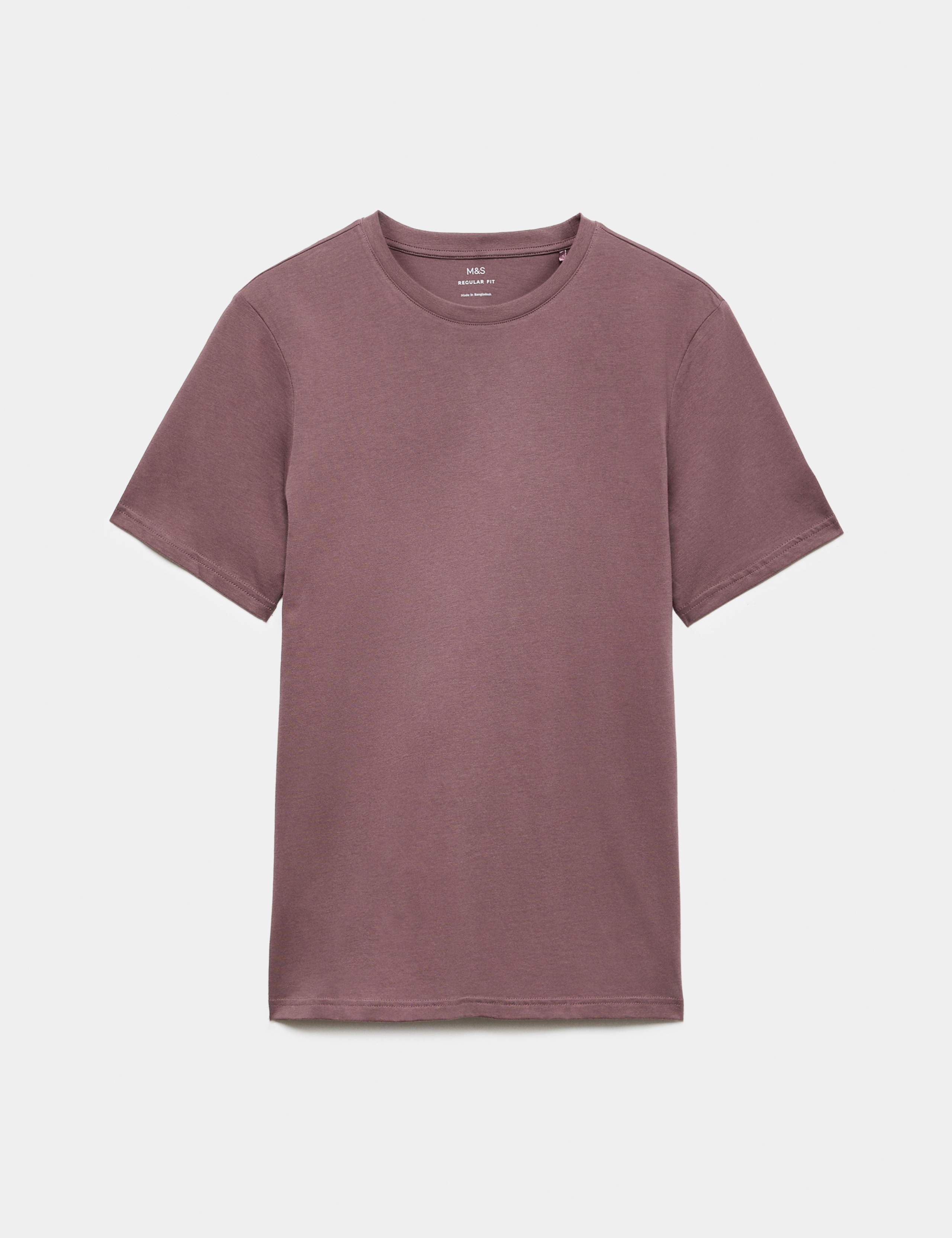Pure Cotton Regular Fit Crew Neck T-Shirt