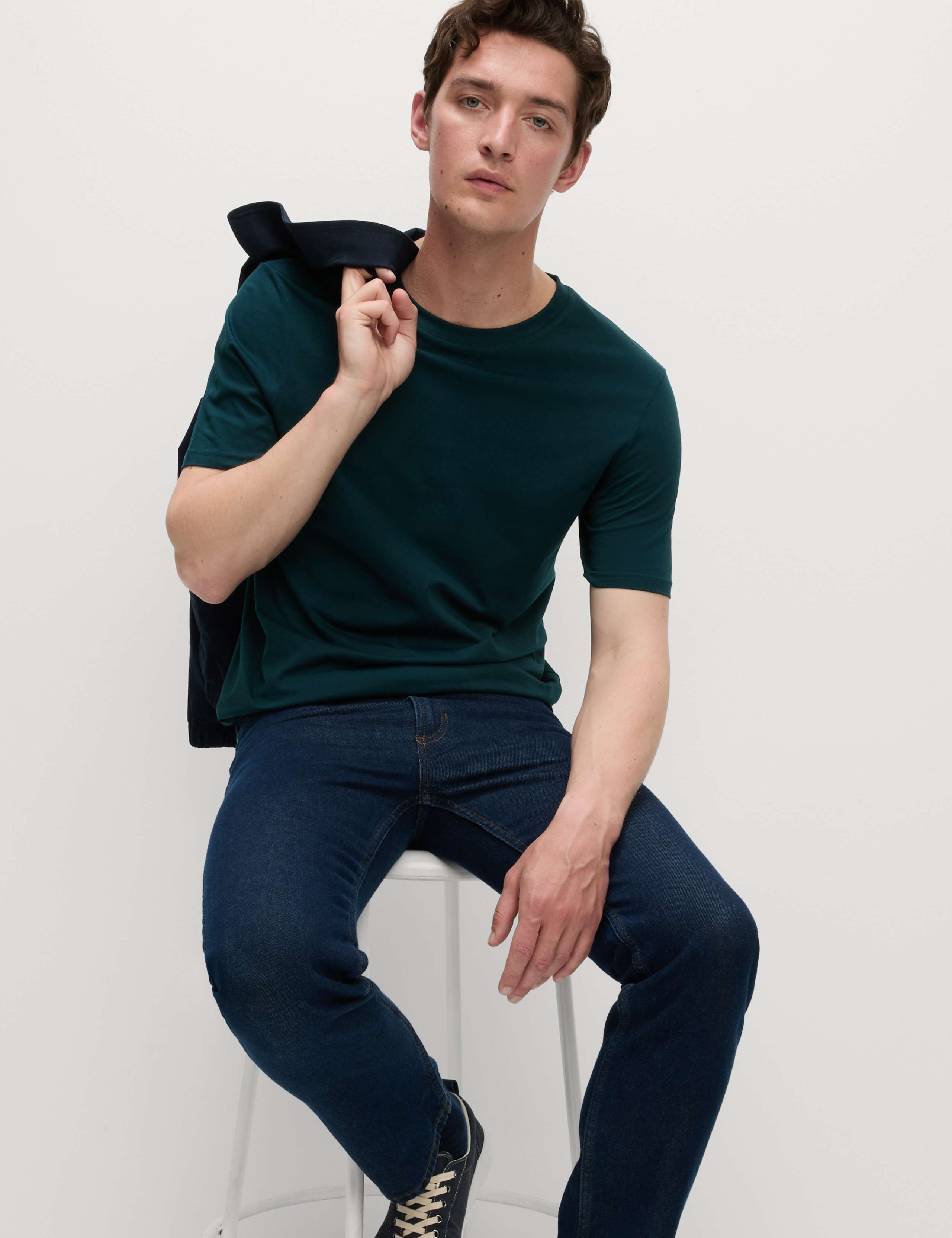 Regular Fit Pure Cotton Crew Neck T-Shirt