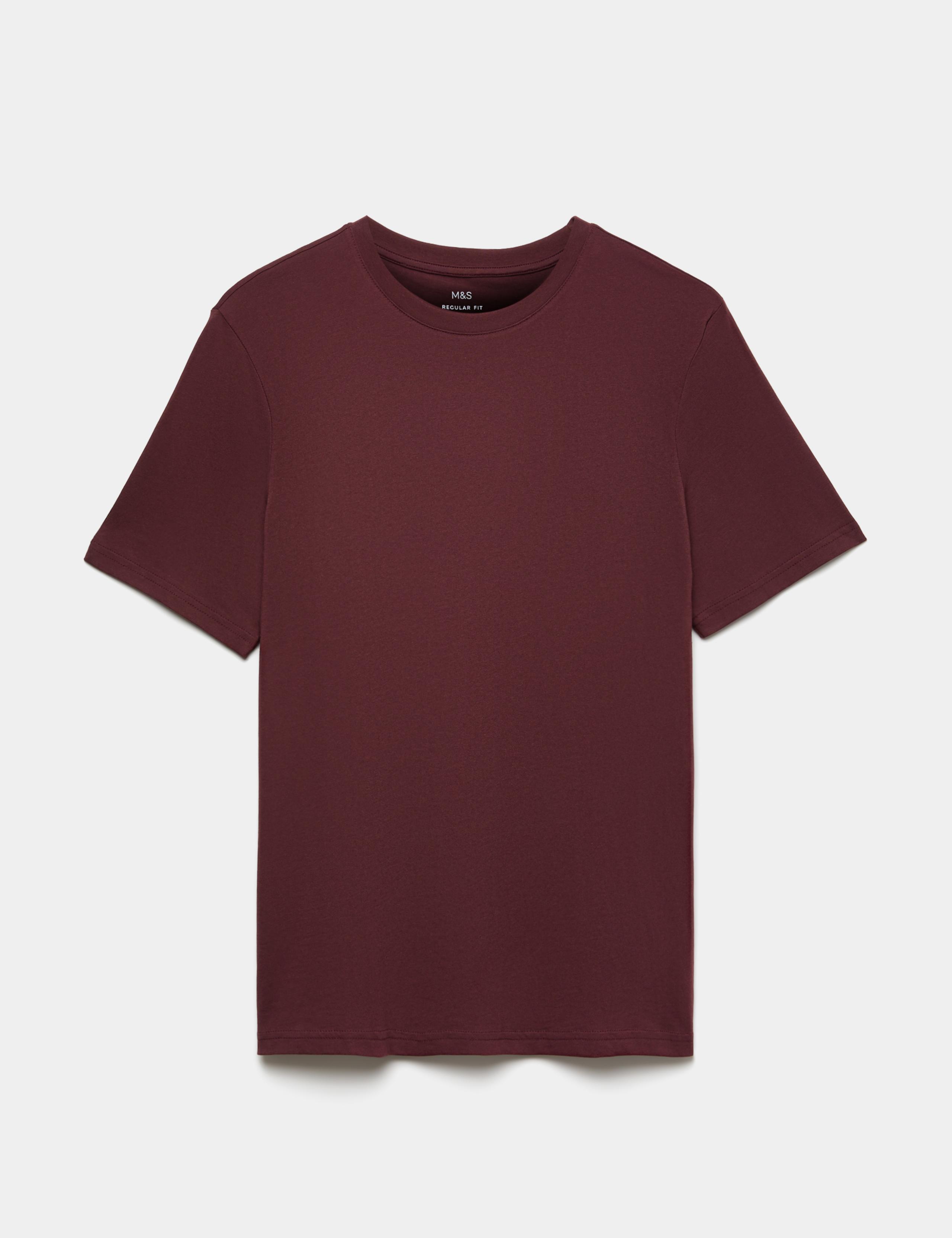 Pure Cotton Regular Fit Crew Neck T-Shirt