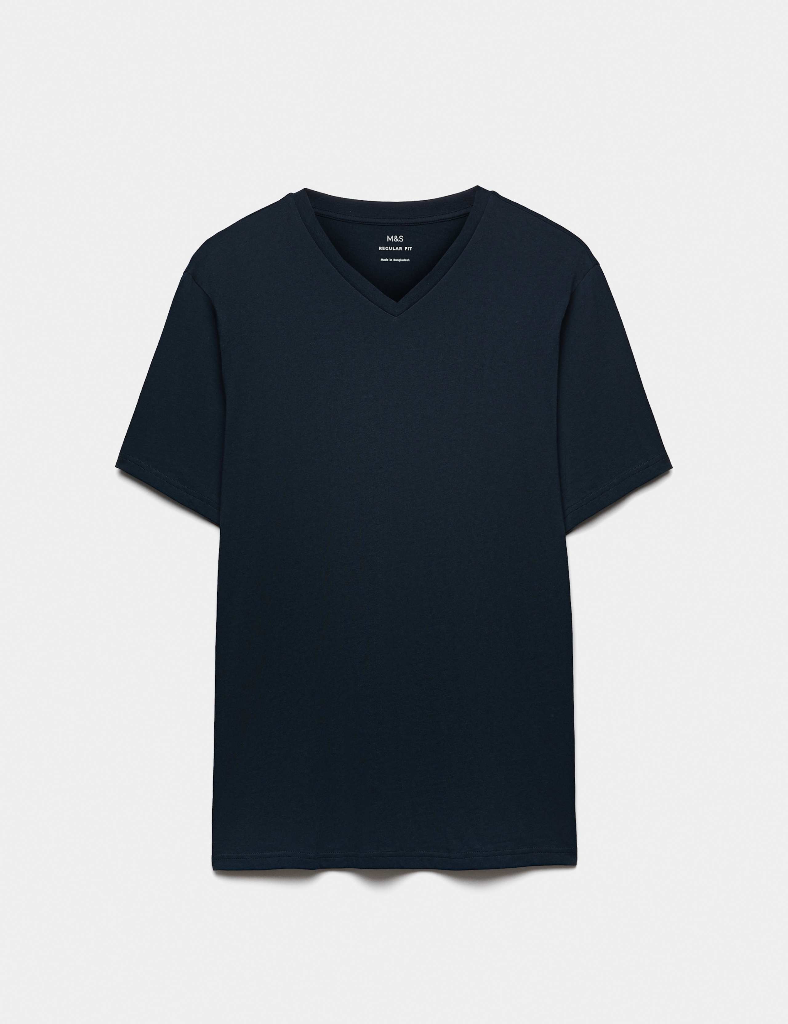 Pure Cotton V Neck T-Shirt
