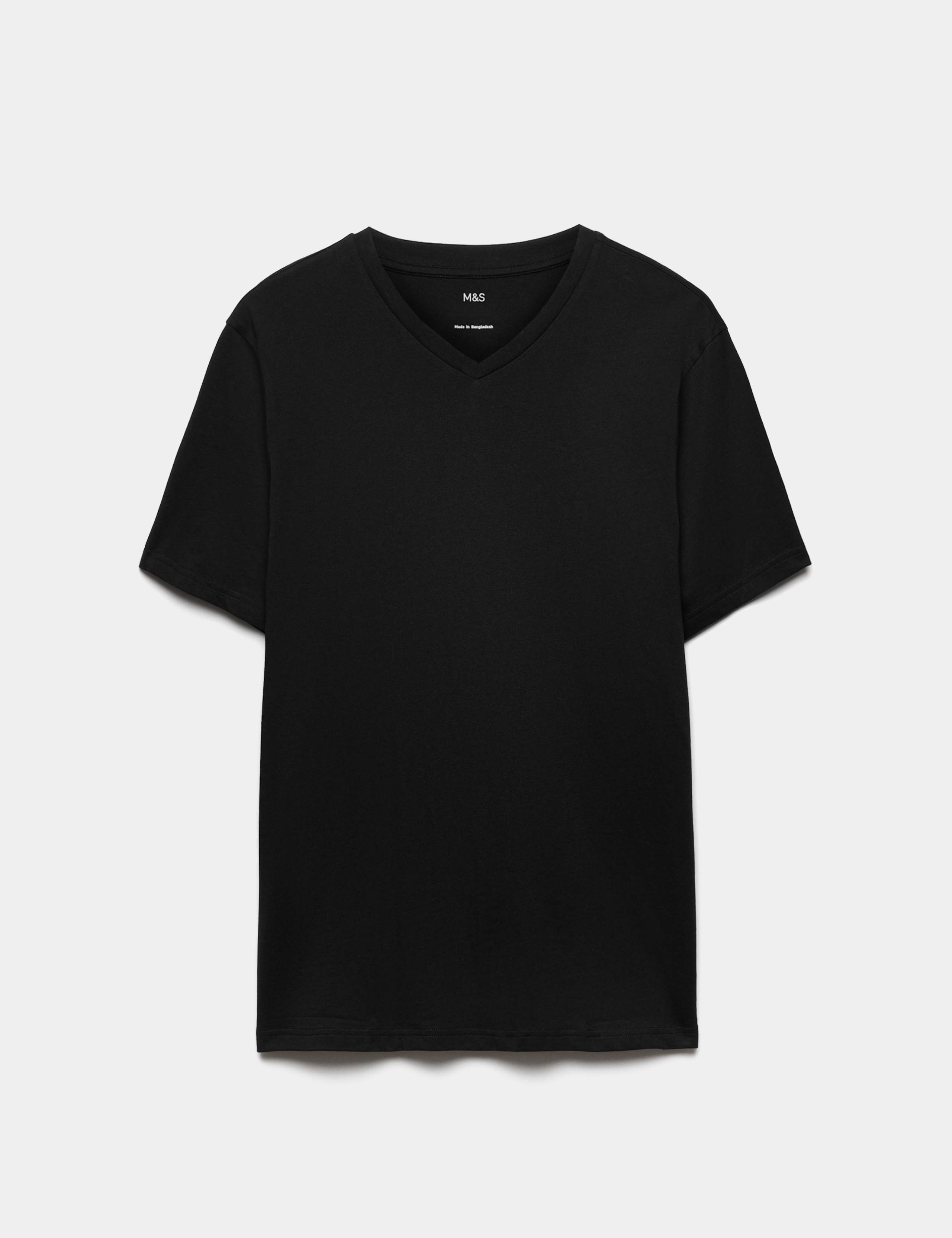 Pure Cotton V Neck T-Shirt