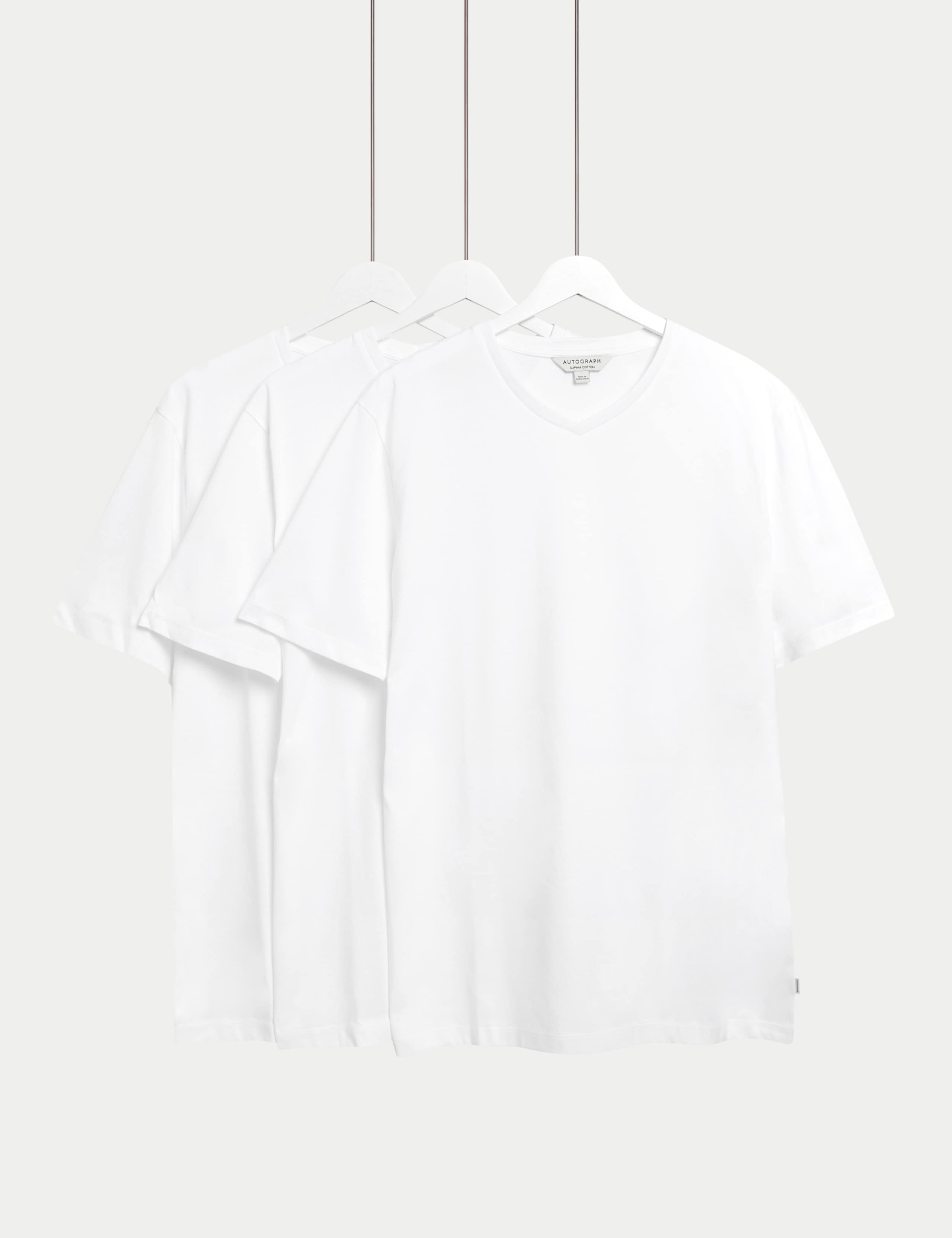 3pk Pure Supima® Cotton V-neck T-Shirts