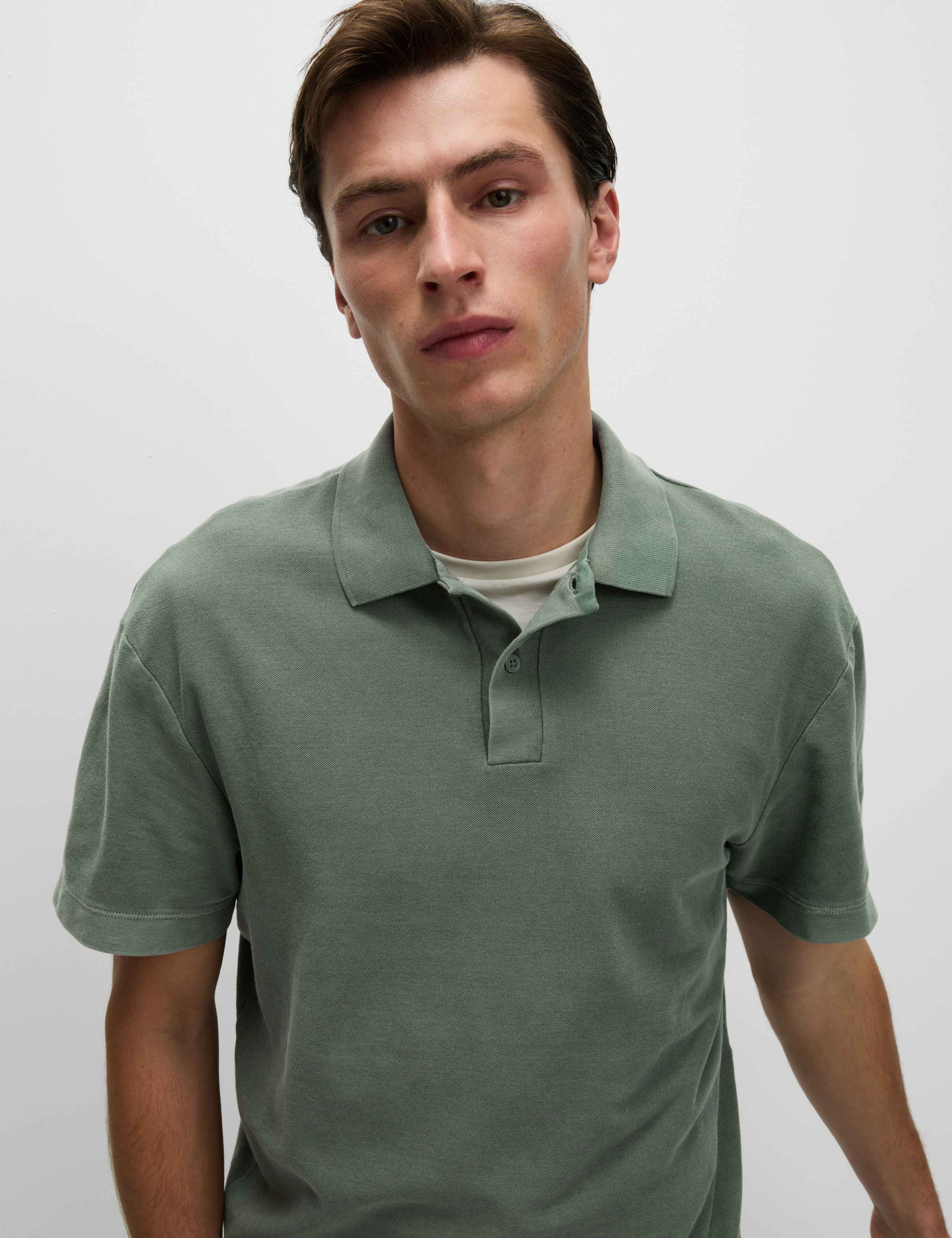 Relaxed Fit Pure Cotton Garment Dyed Polo Shirt