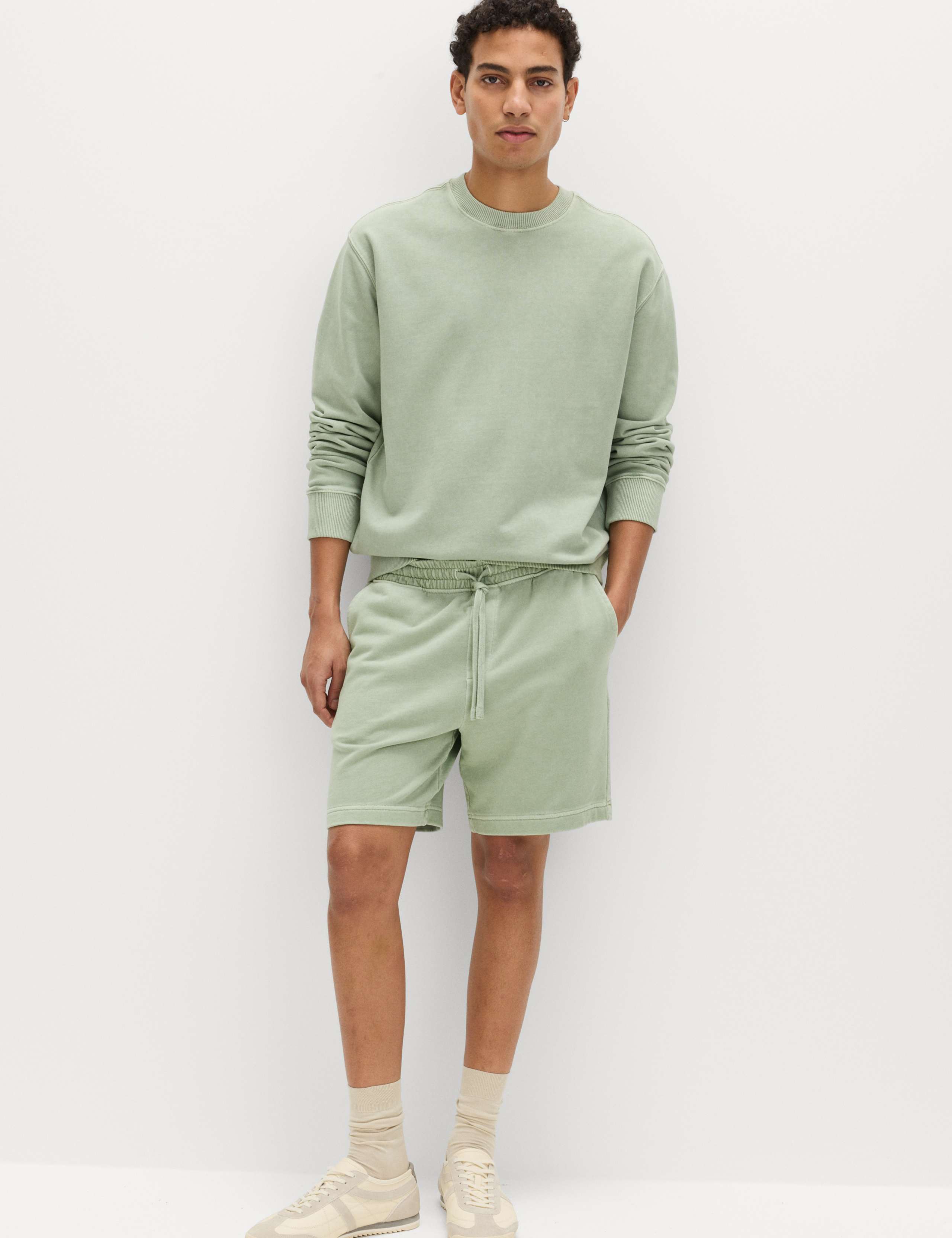 Relaxed Fit Pure Cotton Garment Dye Short
