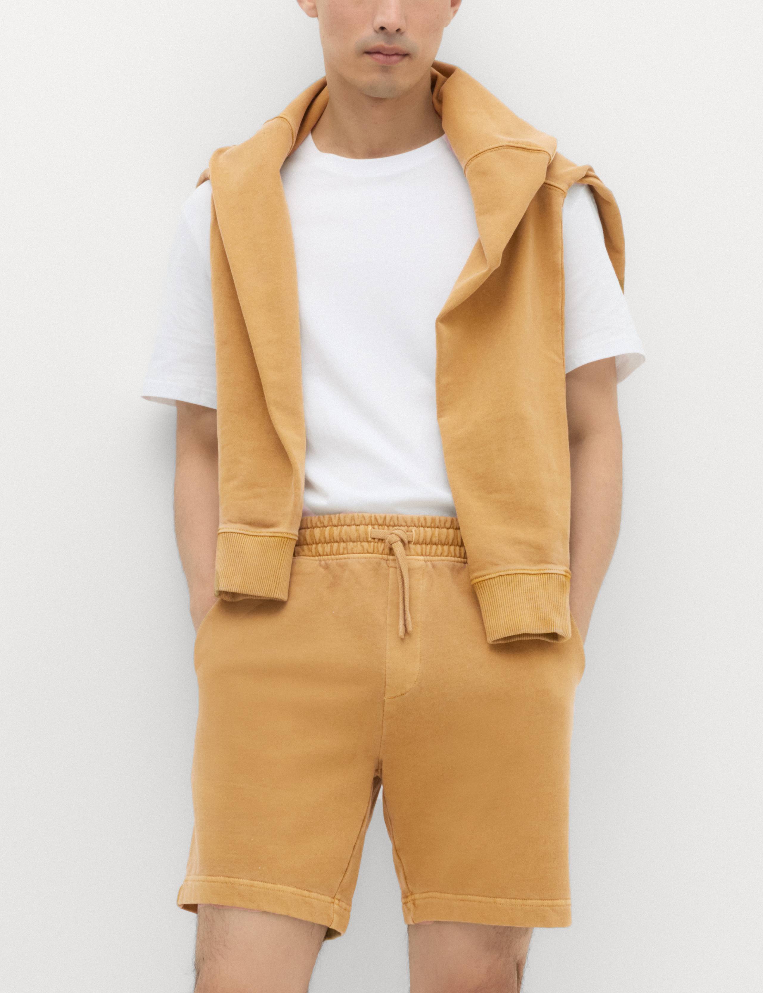 Relaxed Fit Pure Cotton Garment Dye Short