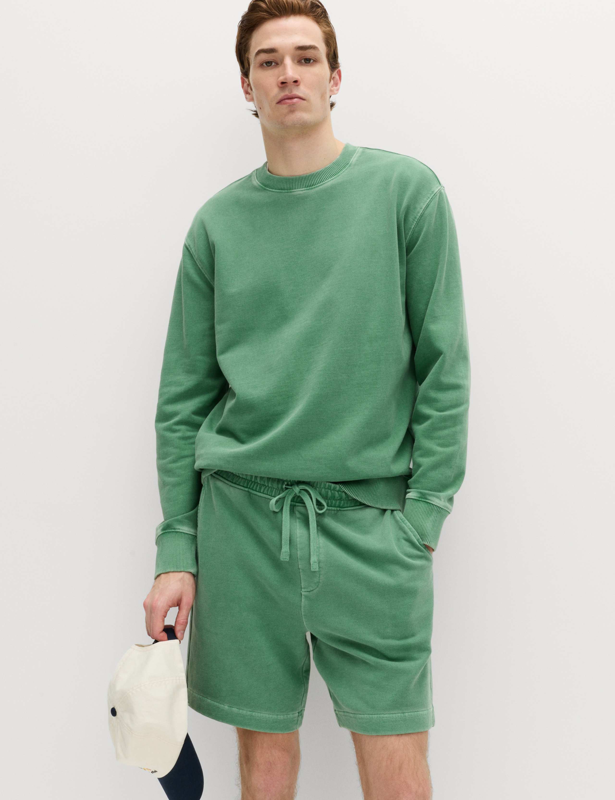 Relaxed Fit Pure Cotton Garment Dye Short