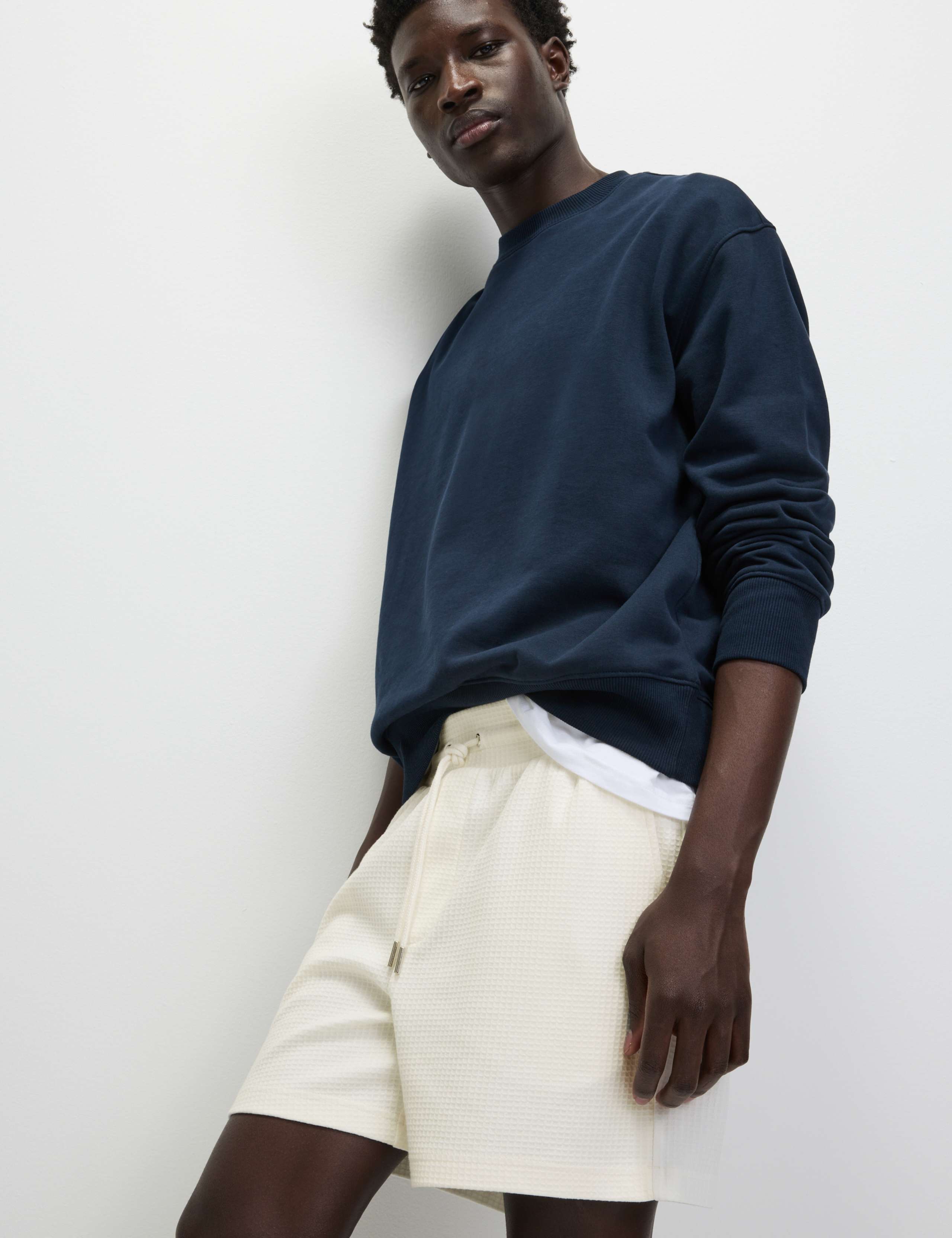 Waffle Pure Cotton Regular Fit Shorts