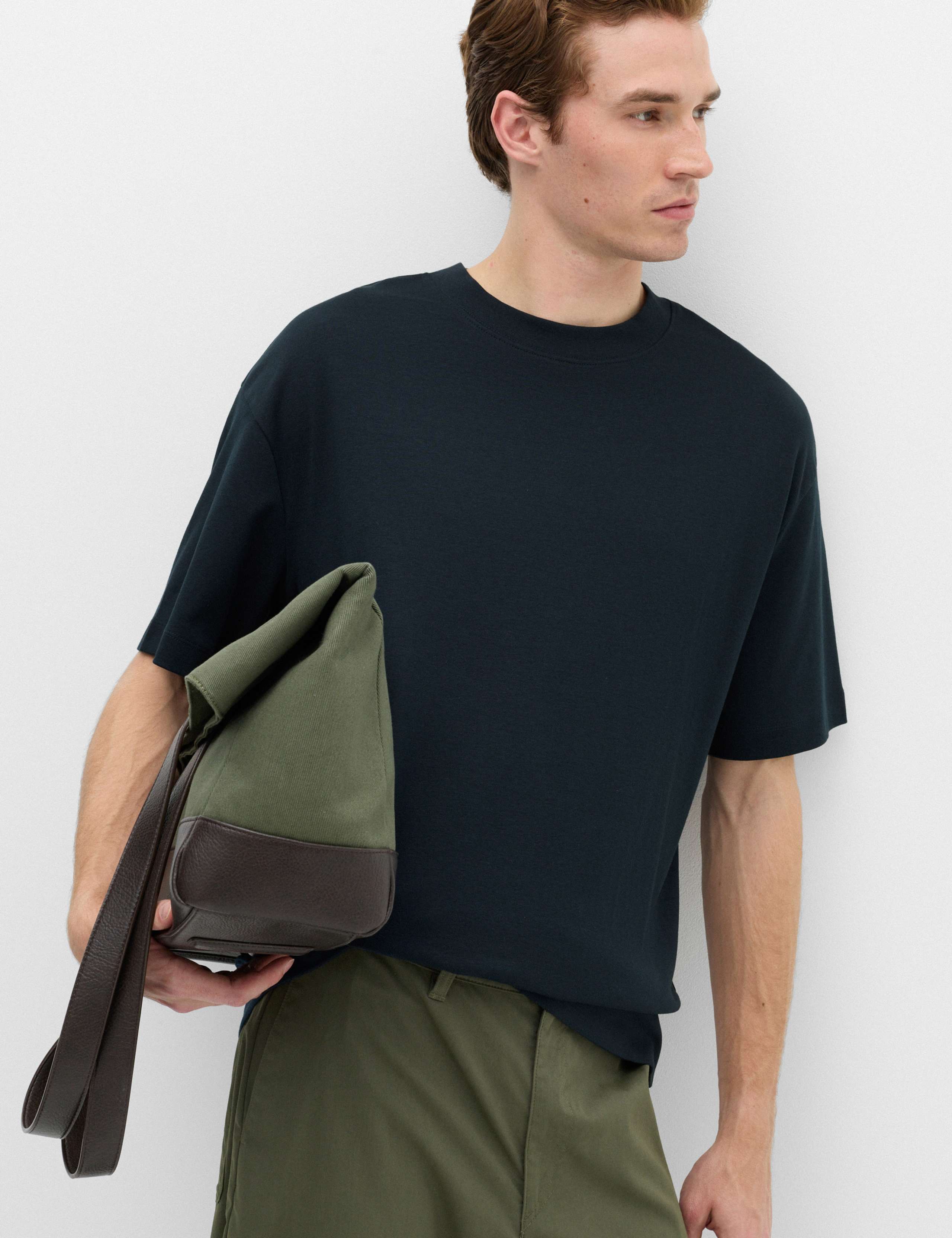 Cotton Rich Crew Neck T-Shirt with Lyocell