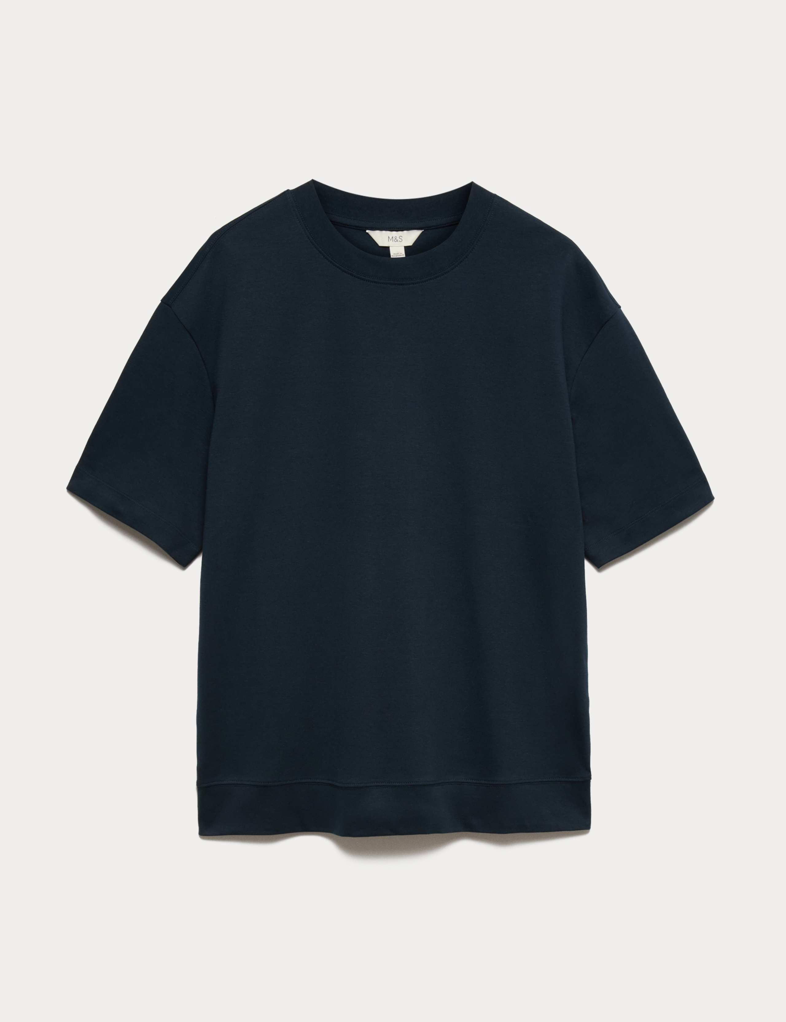 Cotton Rich Crew Neck T-Shirt with Lyocell