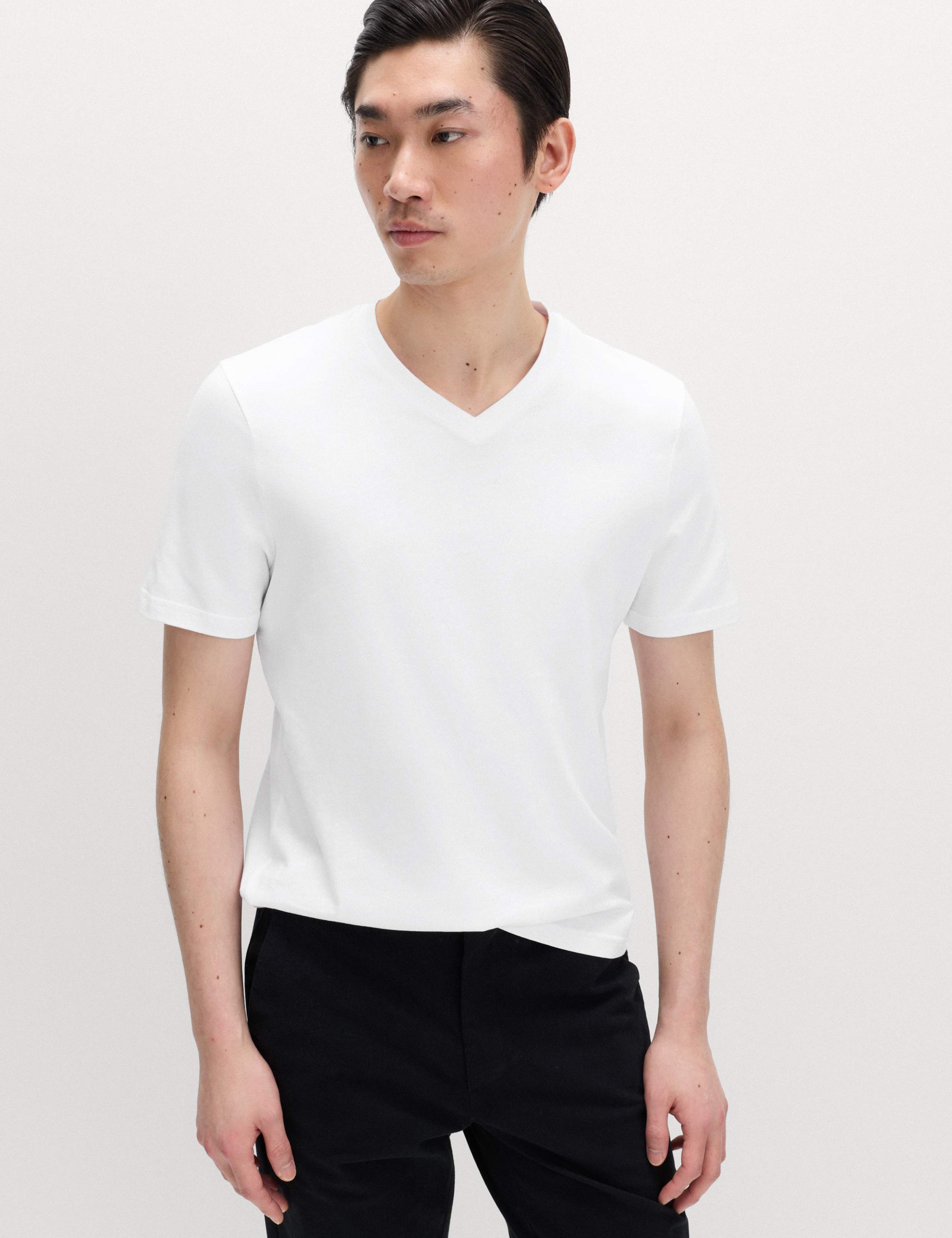 3 Pack Pure Cotton V-Neck T-Shirts
