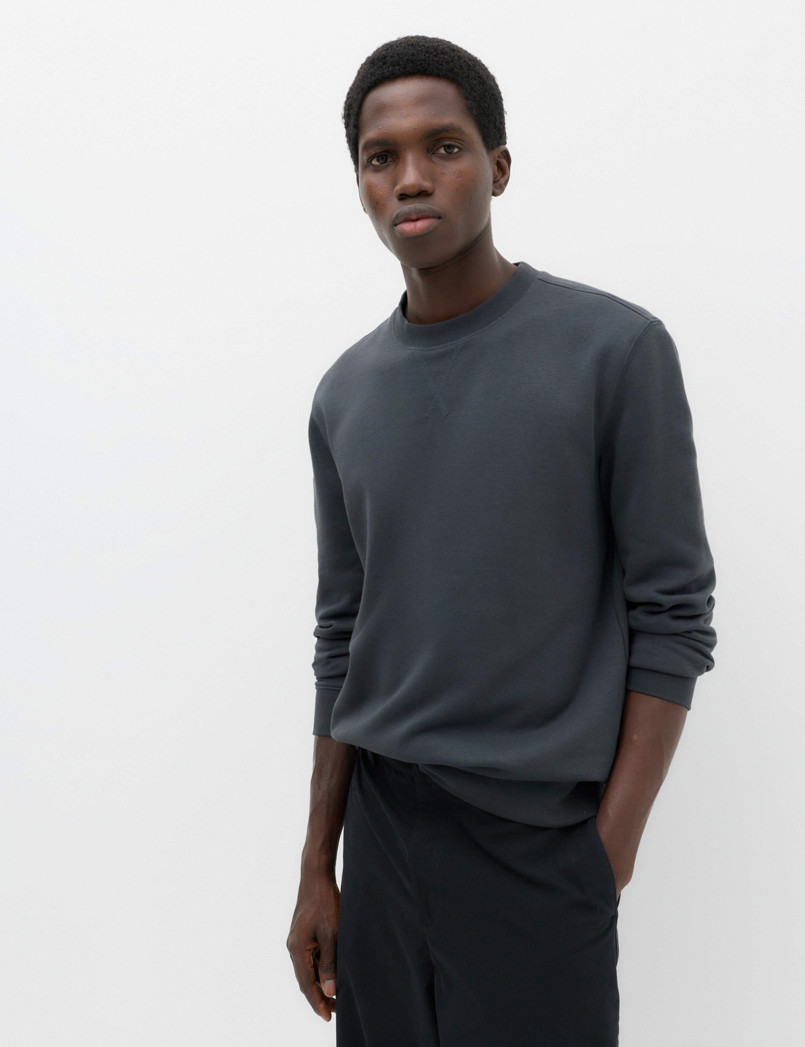 Cotton Rich Brushback Sweatshirt