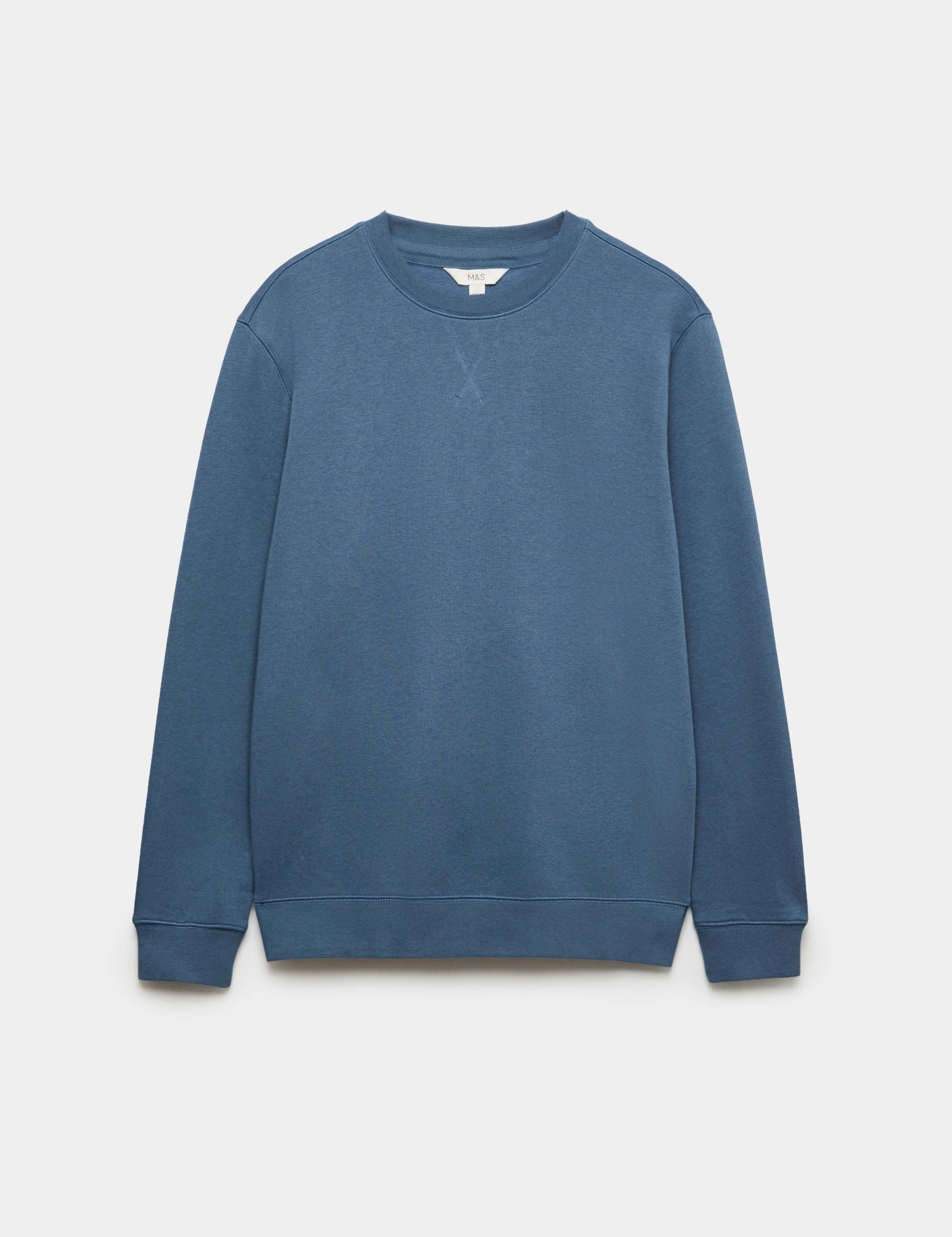 Cotton Rich Brushback Sweatshirt
