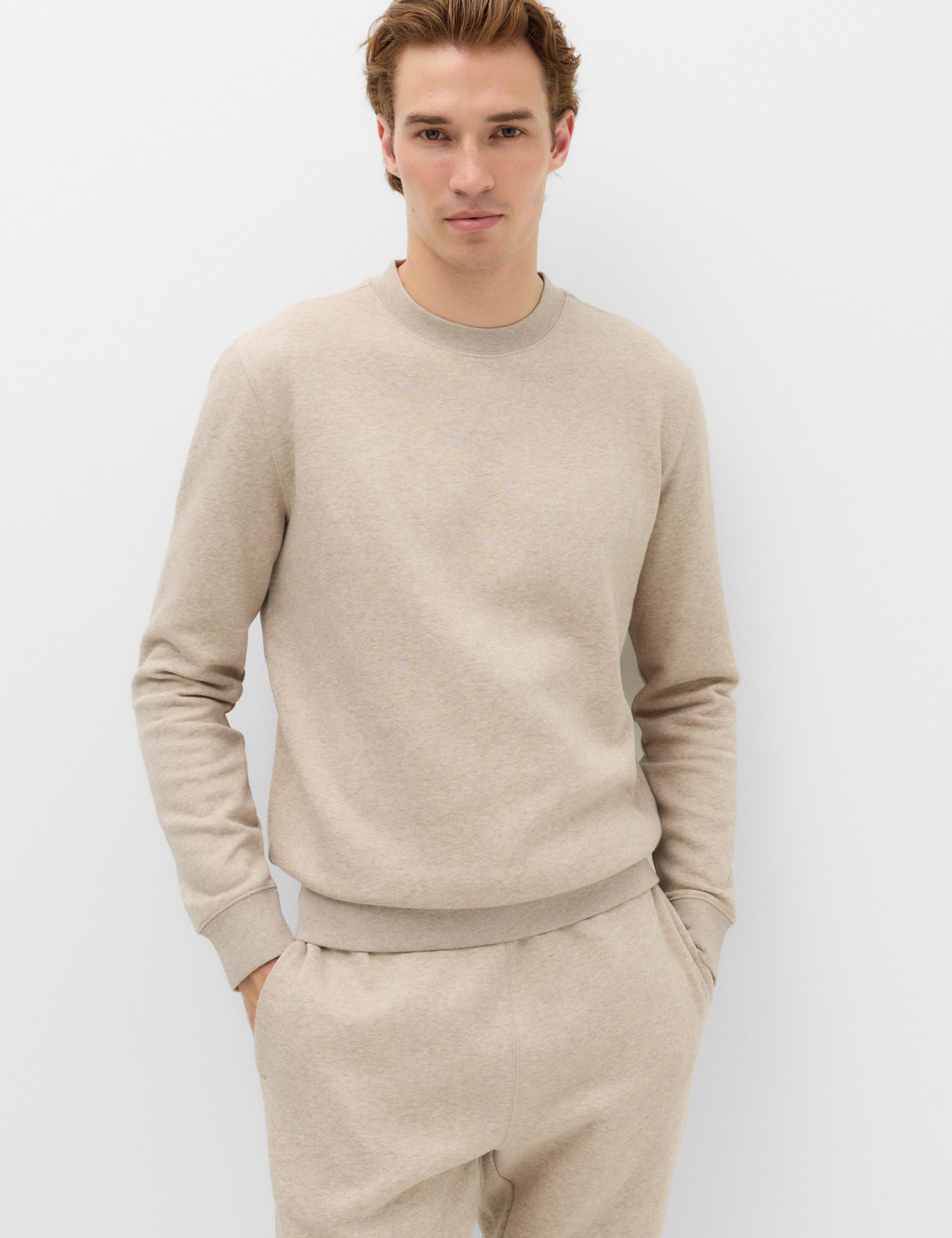 Cotton Rich Brushback Sweatshirt