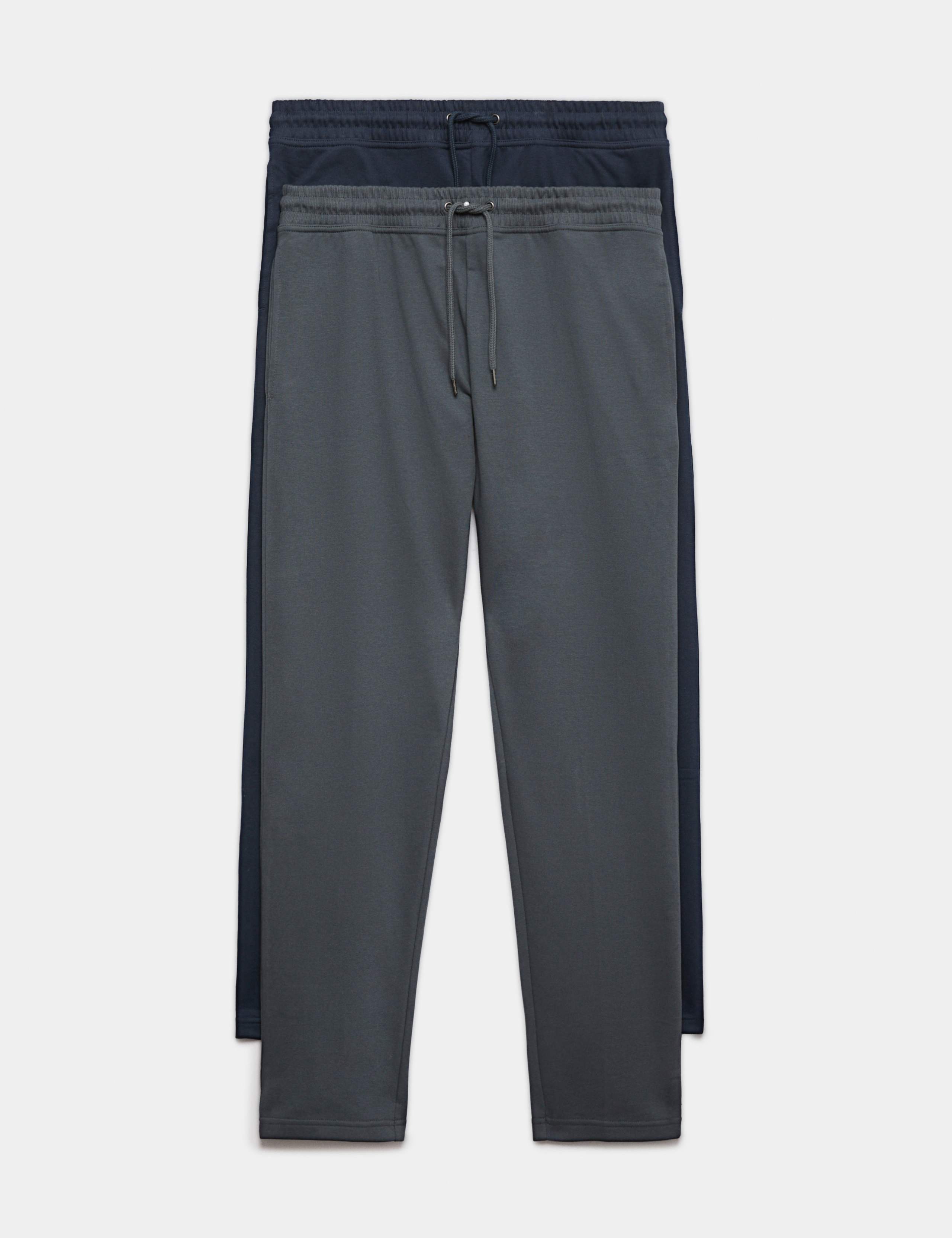 2 Pack Cotton Rich Straight Leg Joggers
