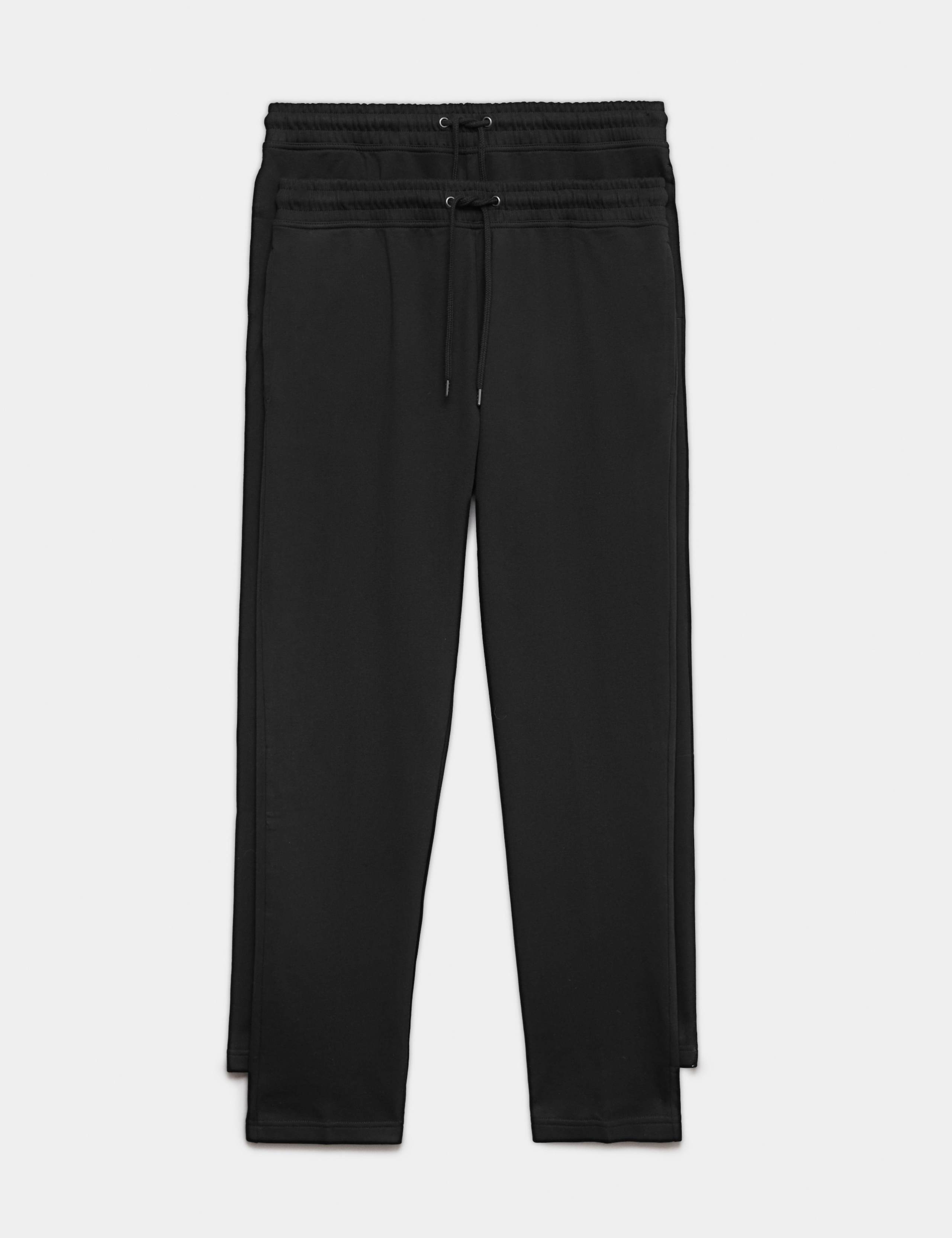 2 Pack Cotton Rich Straight Leg Joggers