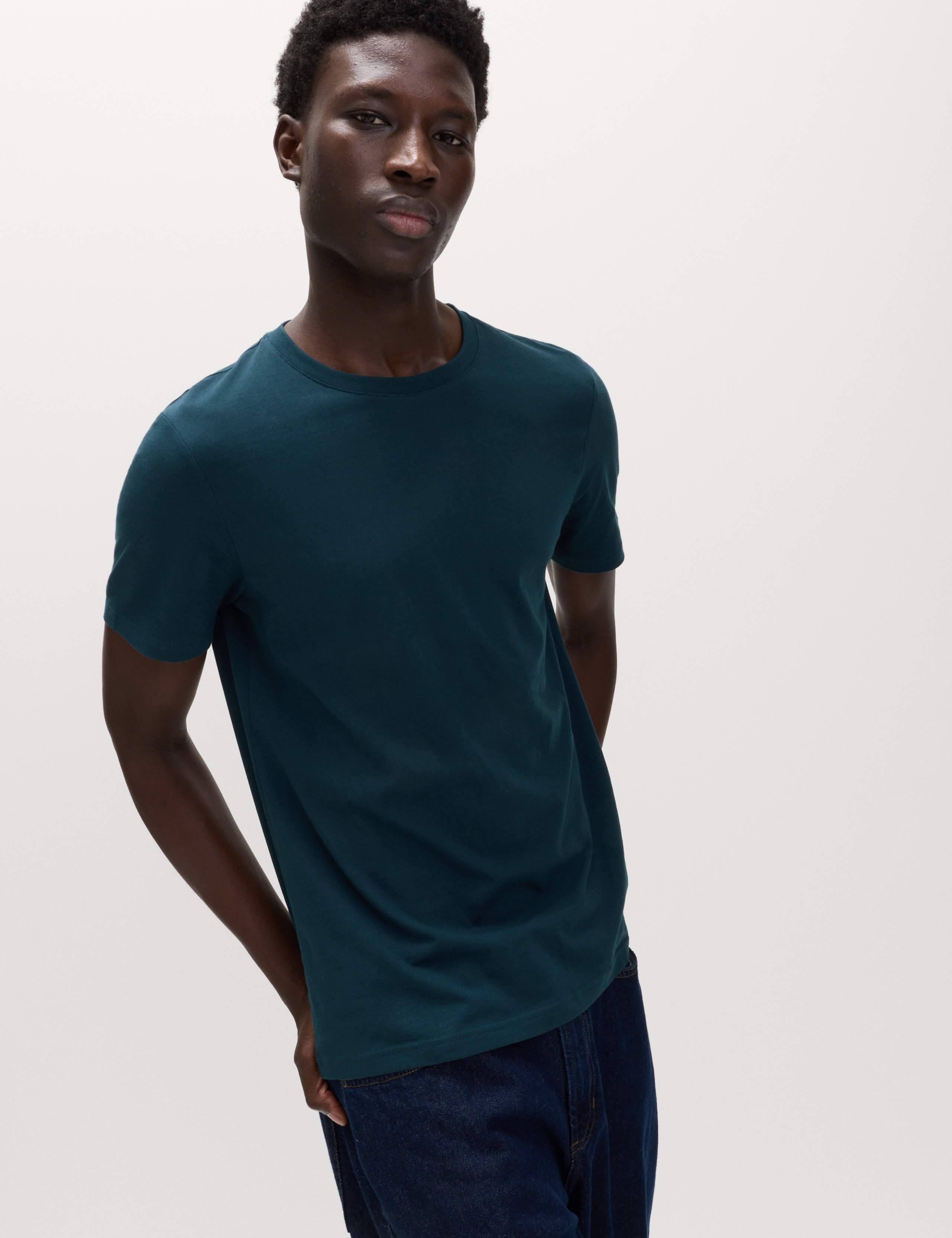 7 Pack Pure Cotton Crew Neck T-Shirts