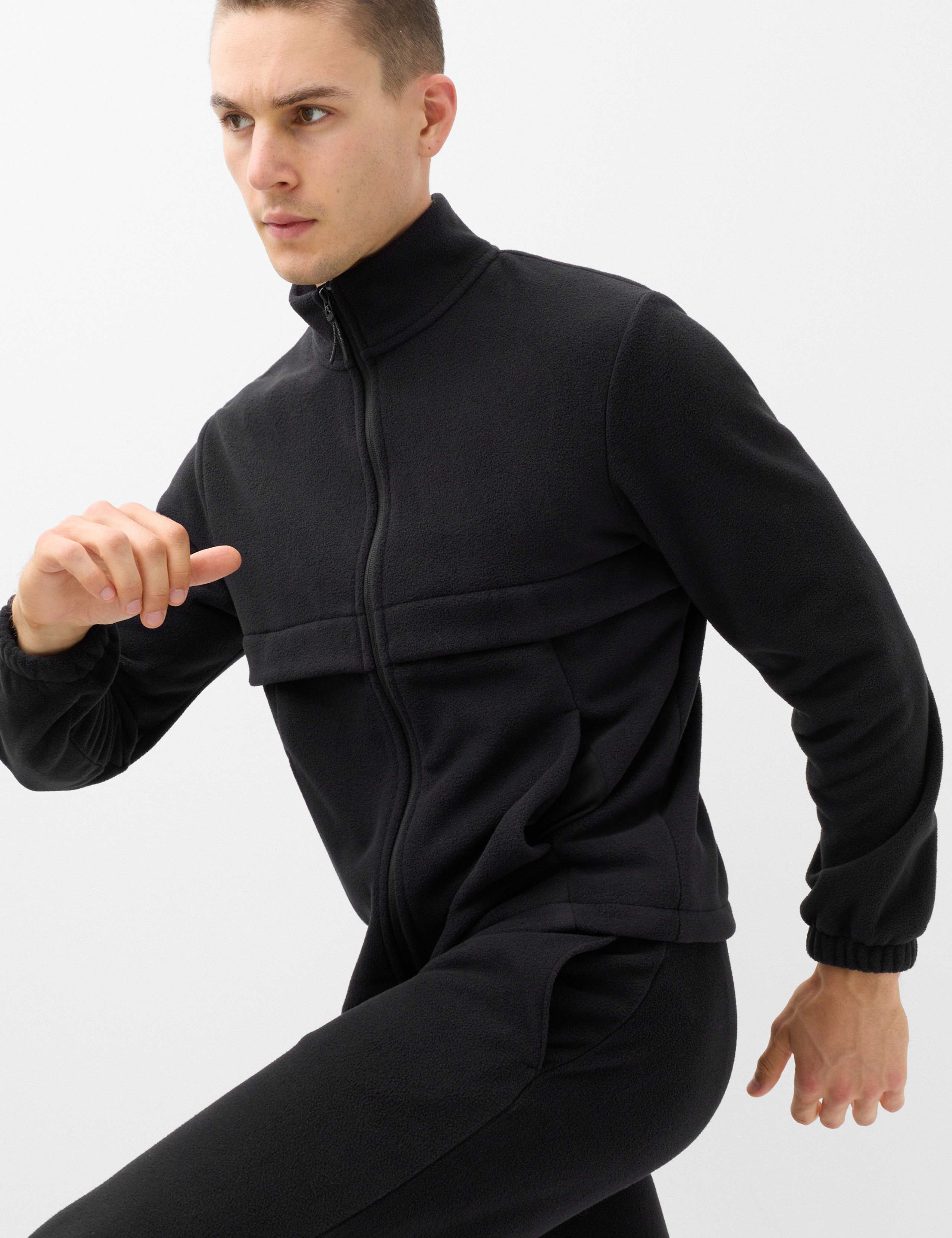 Funnel Neck Long Sleeve Micro Fleece