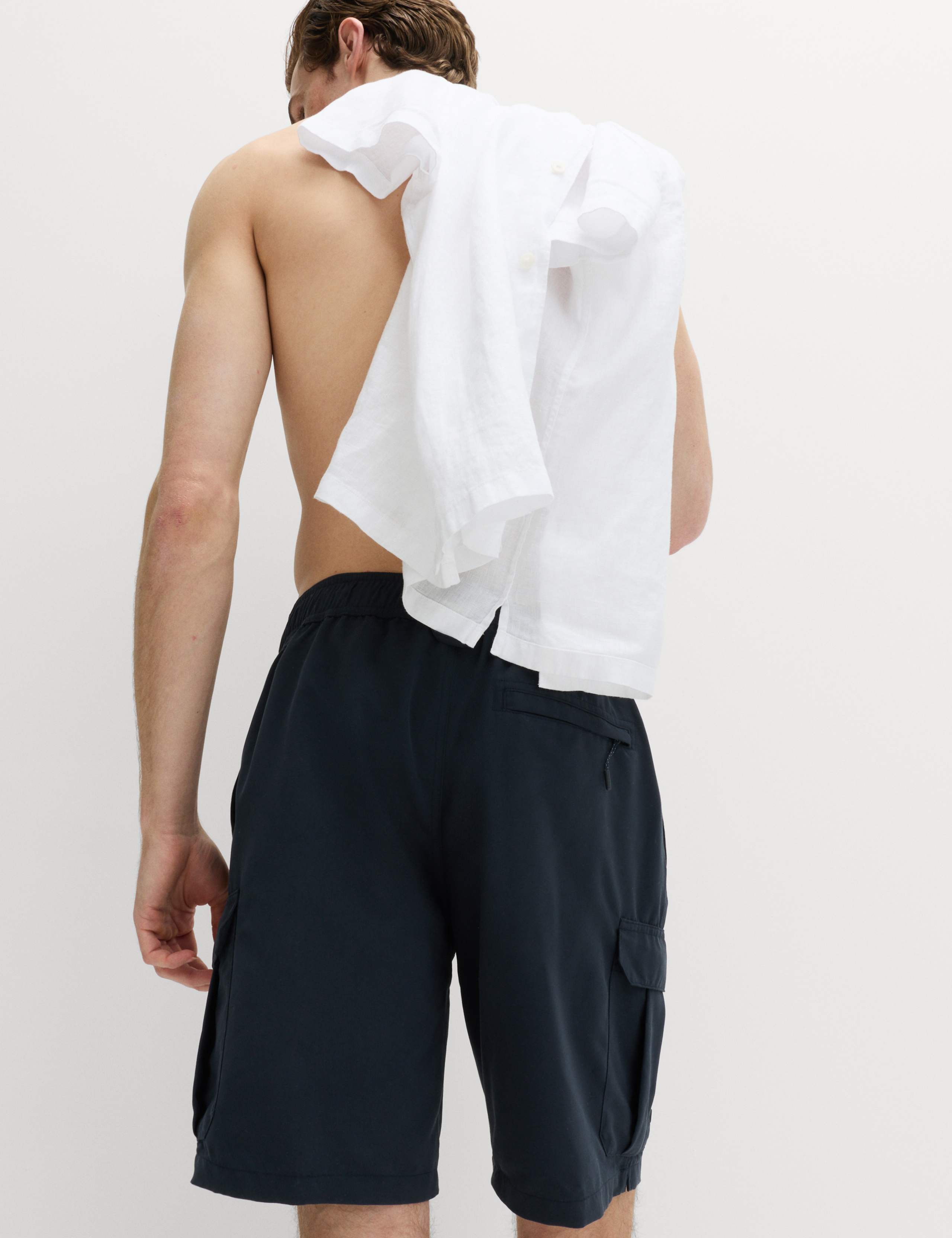 Quick Dry Longer Length Cargo Swim Shorts