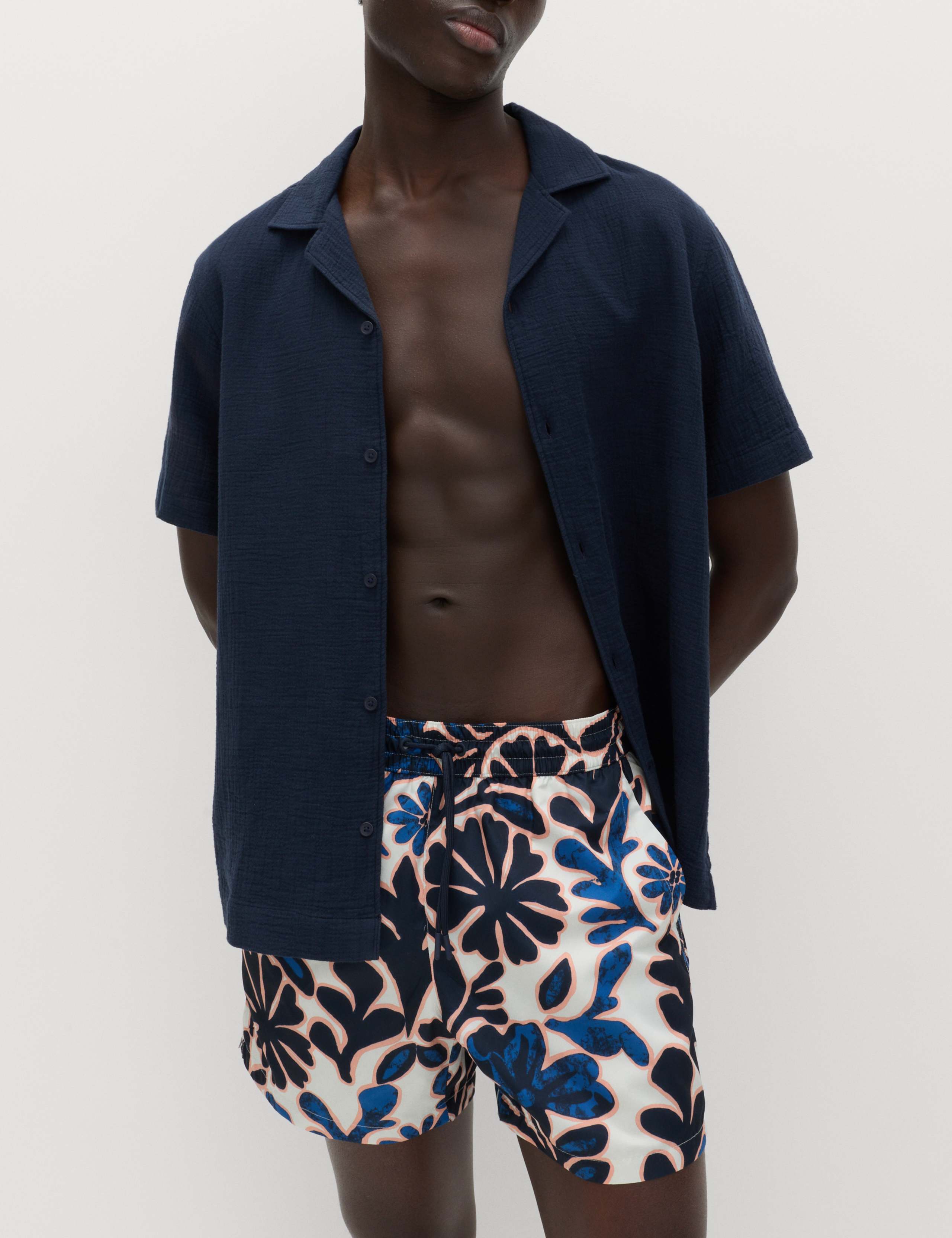 Quick Dry Floral Print Swim Shorts