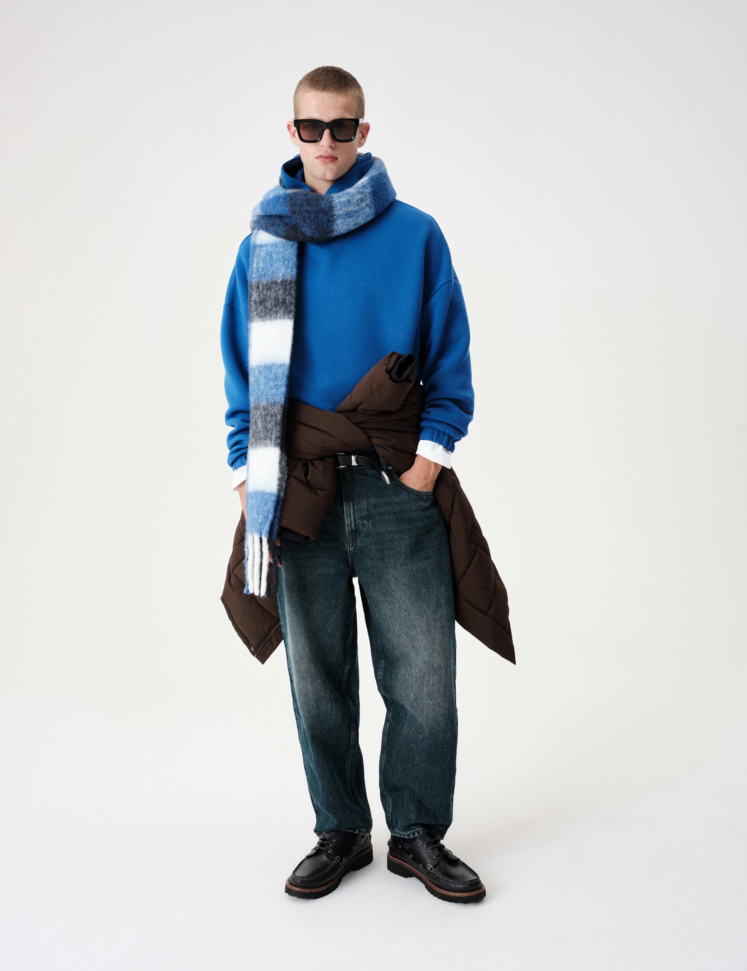 Pure Cotton Textured Oversized Scuba Hoodie