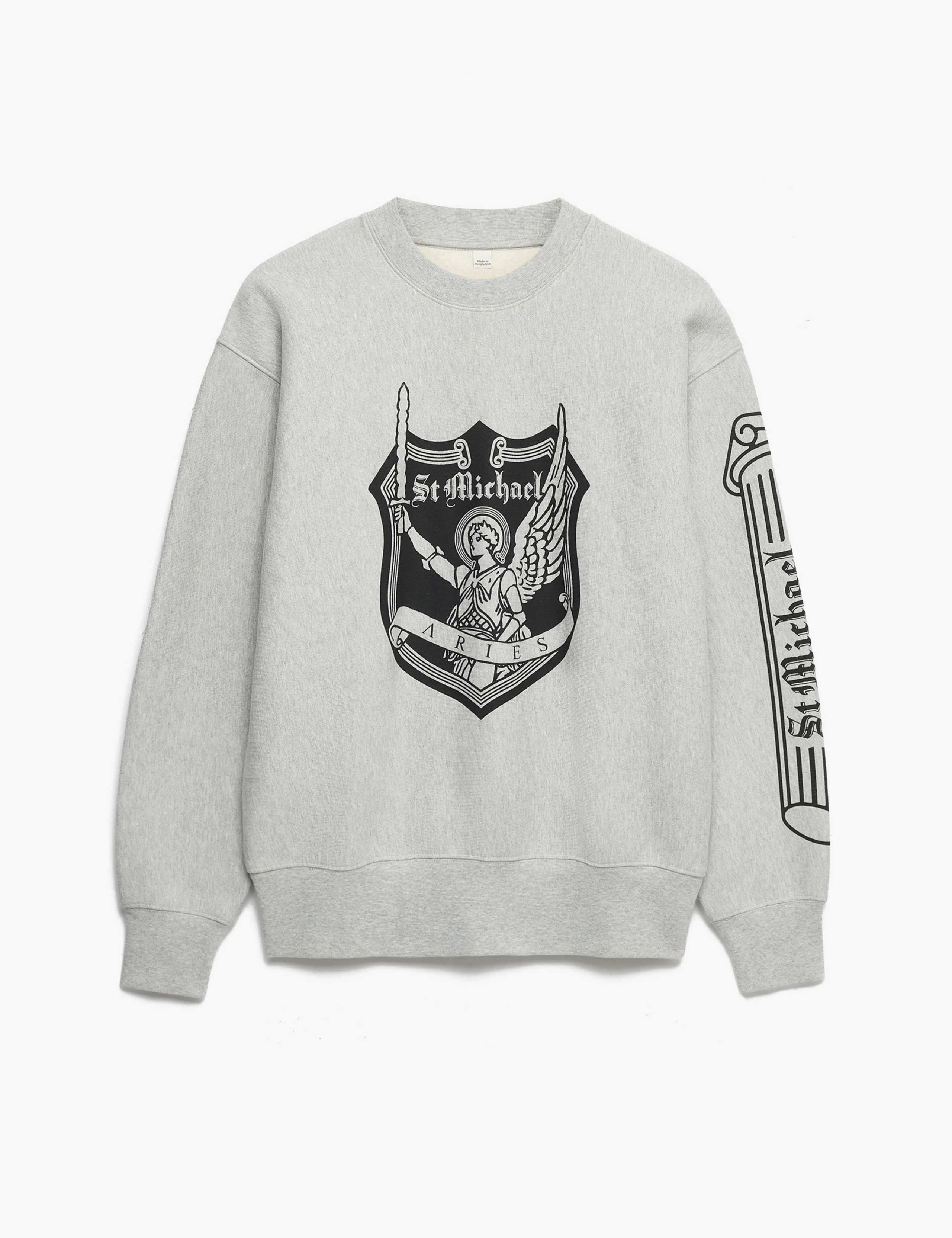 Pure Cotton Graphic Crew Neck Sweatshirt
