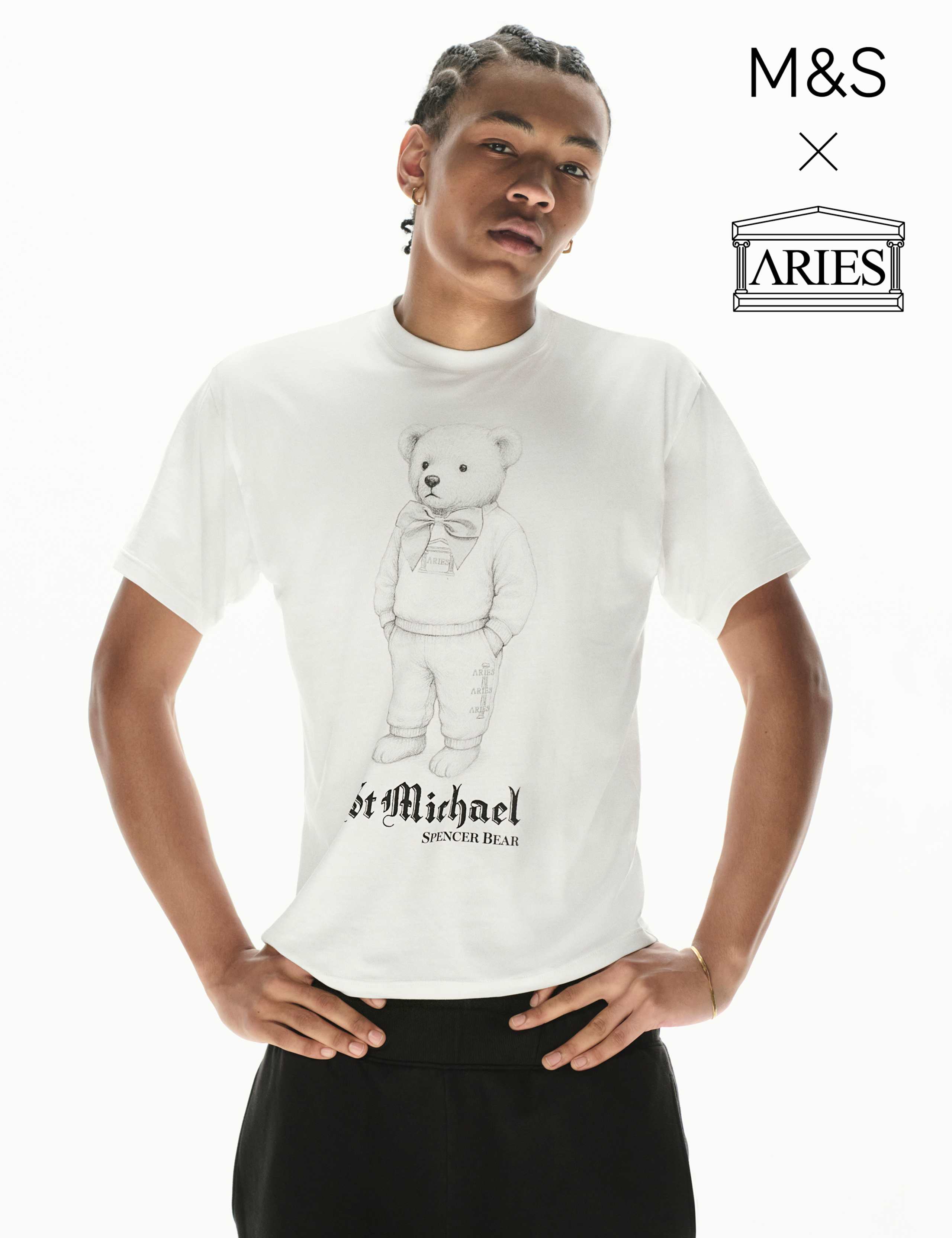 Pure Cotton Spencer Bear™ Graphic T-Shirt