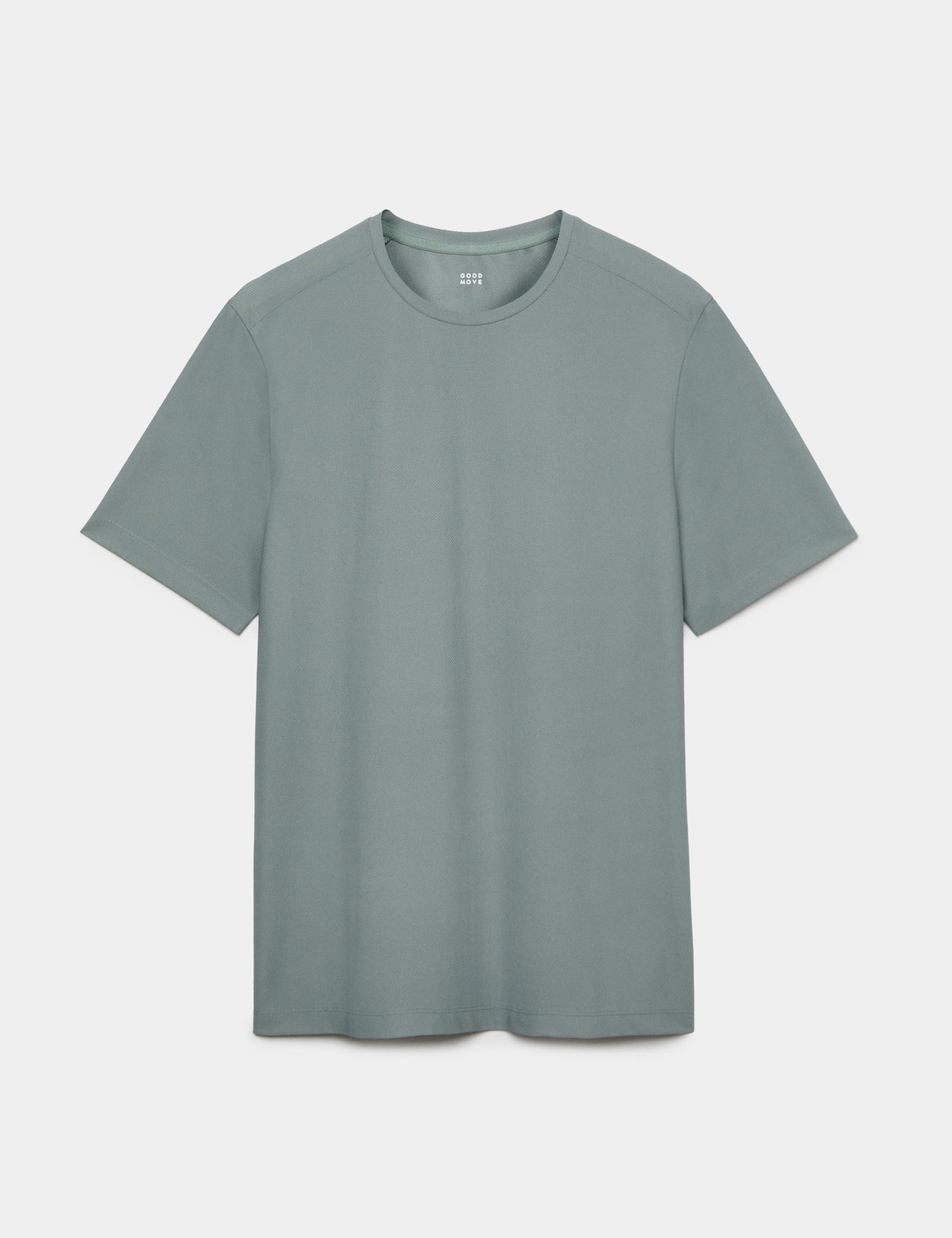 Activewear Jacquard Mesh Stripe T-Shirt