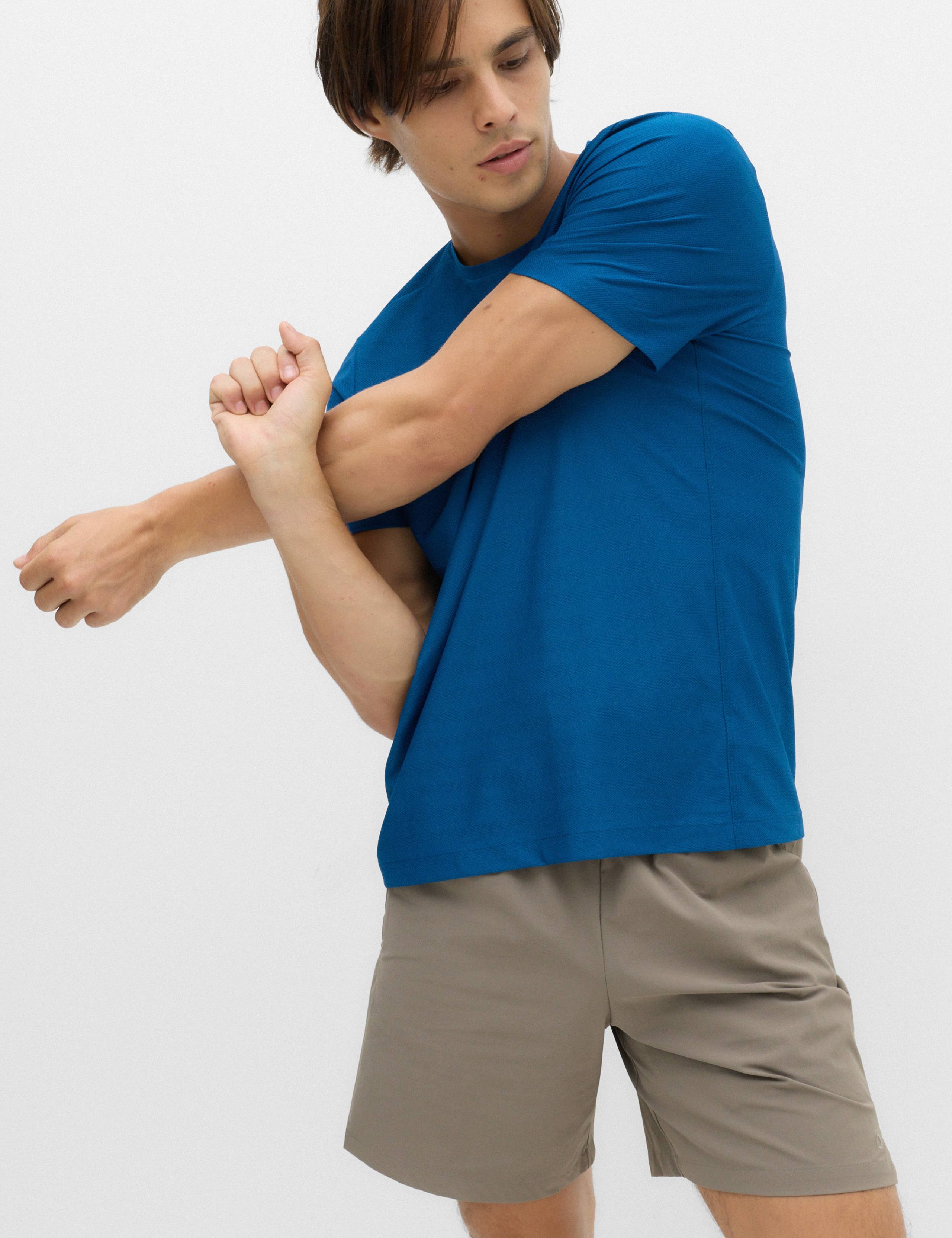 Activewear Jacquard Mesh Stripe T-Shirt