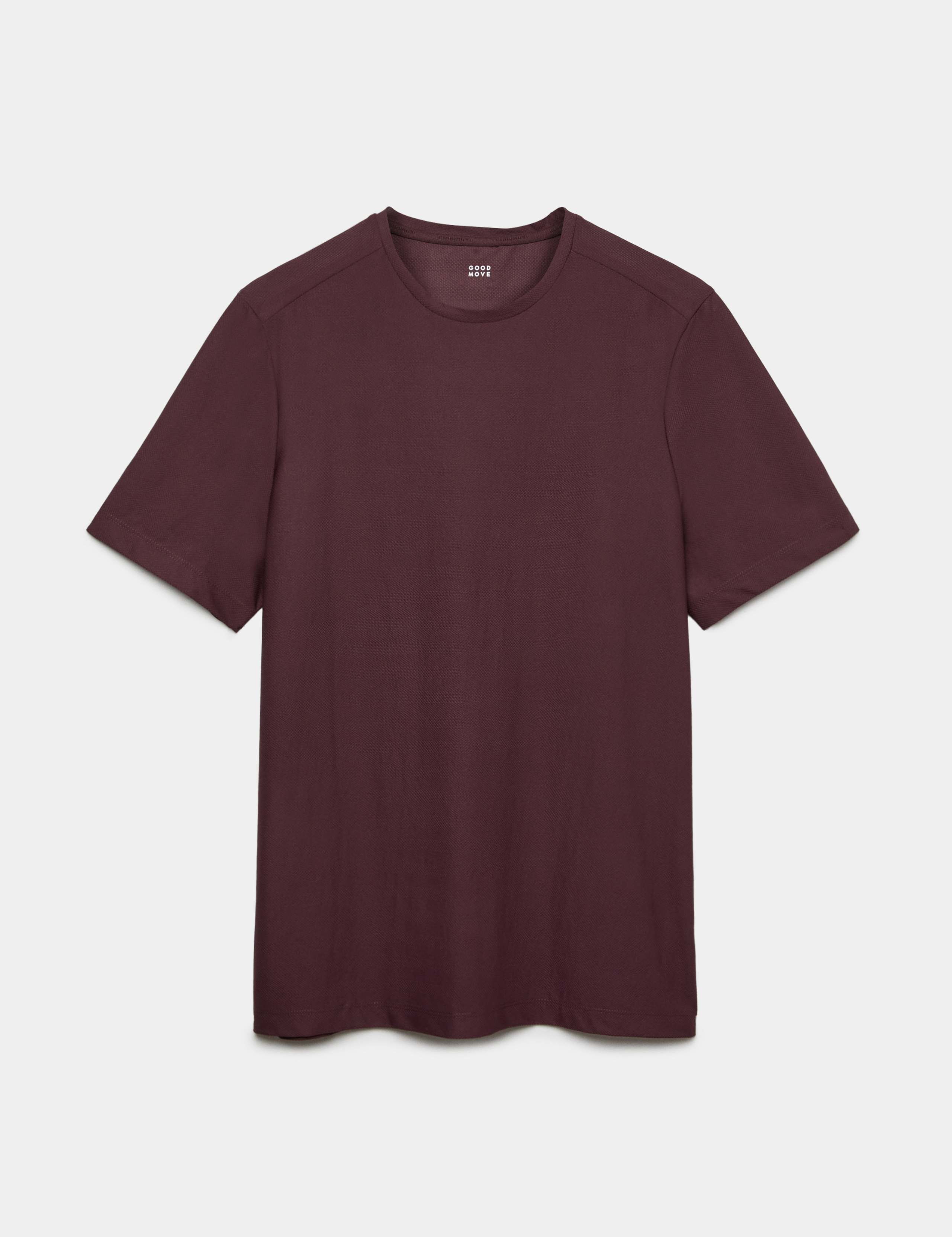 Activewear Jacquard Mesh Stripe T-Shirt