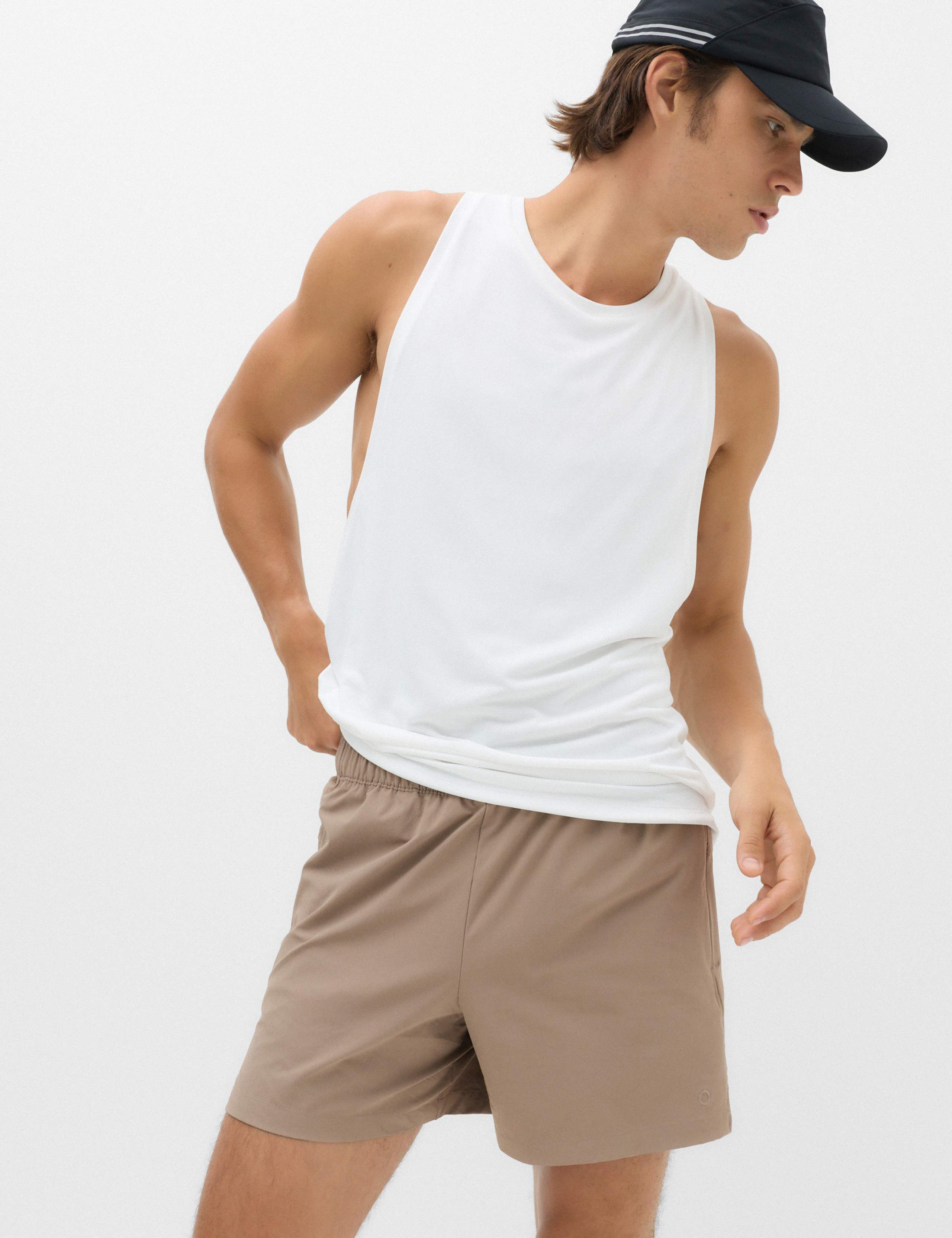 Regular Fit 5 Inch Stretch Sports Shorts