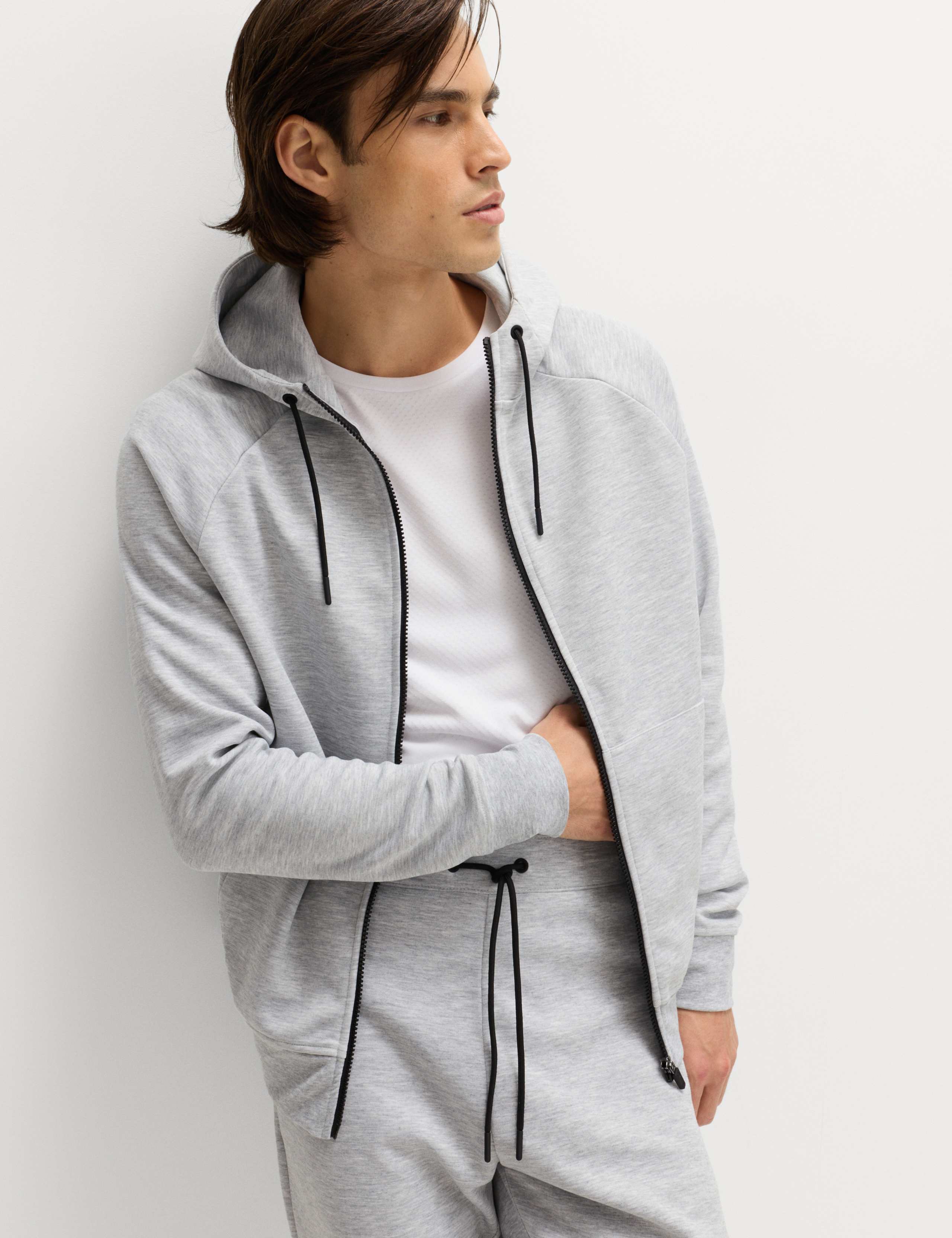 Performance Jersey Zip through Hooded Jacket