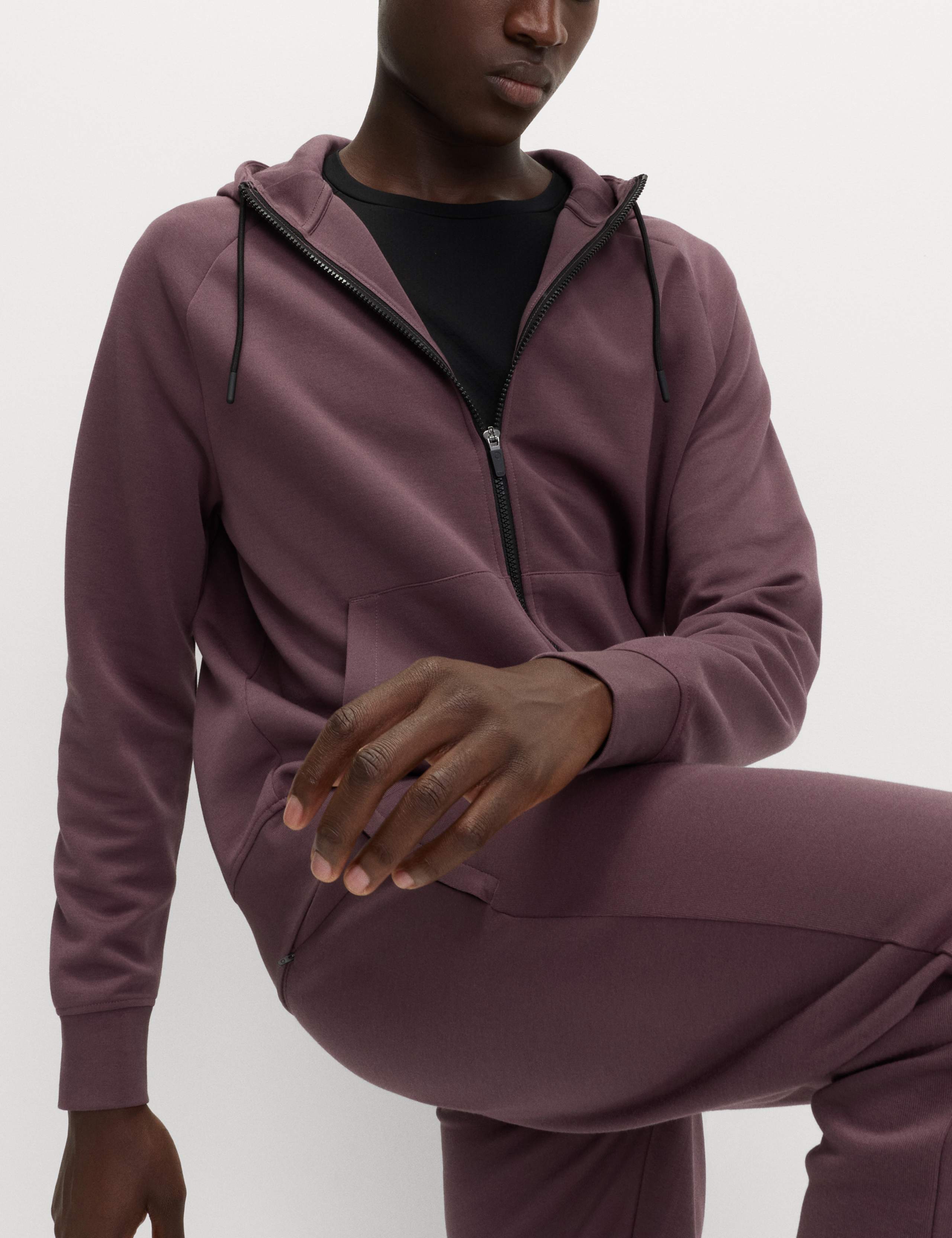 Jersey Zip Through Hoodie