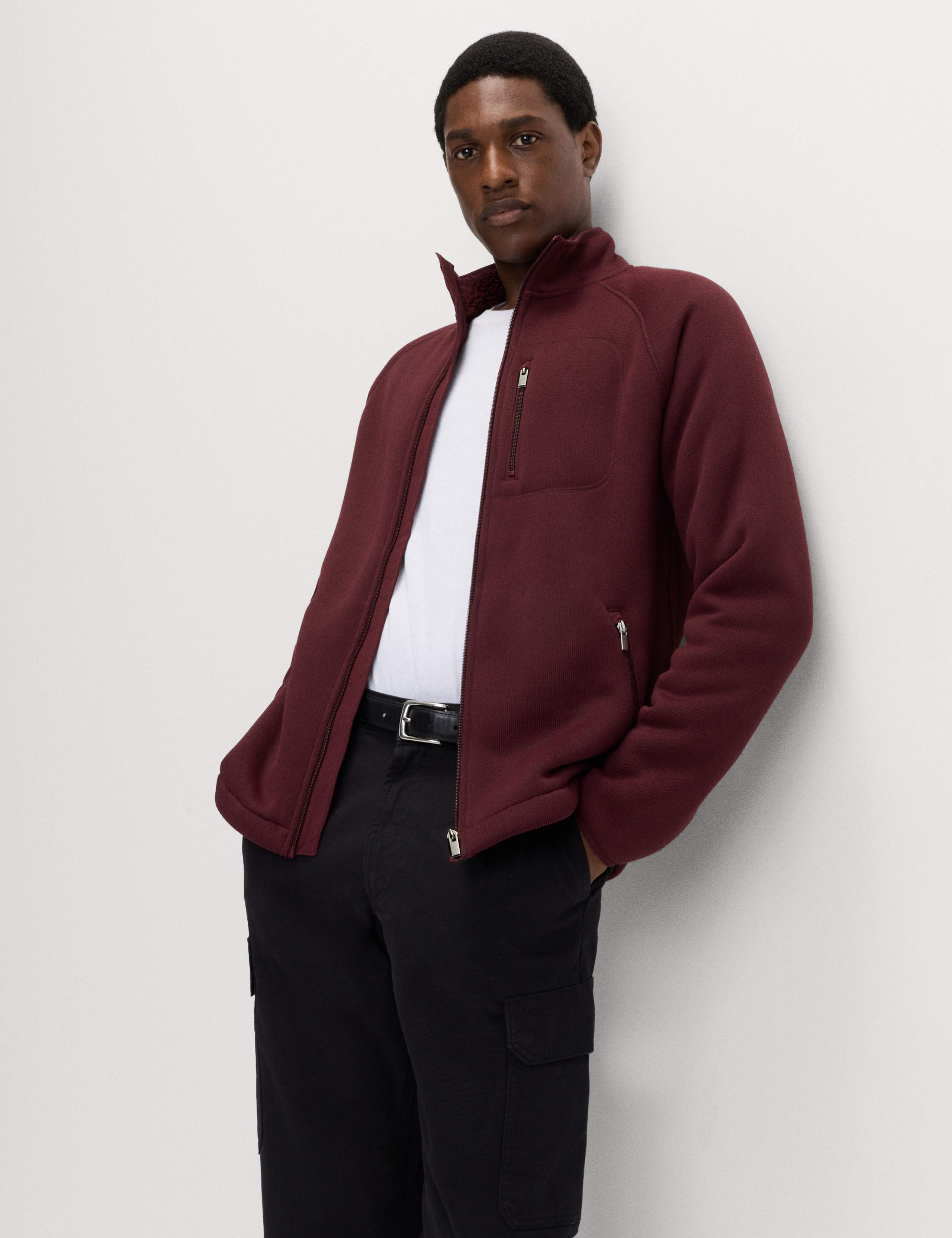 Zip Up Funnel Neck Fleece