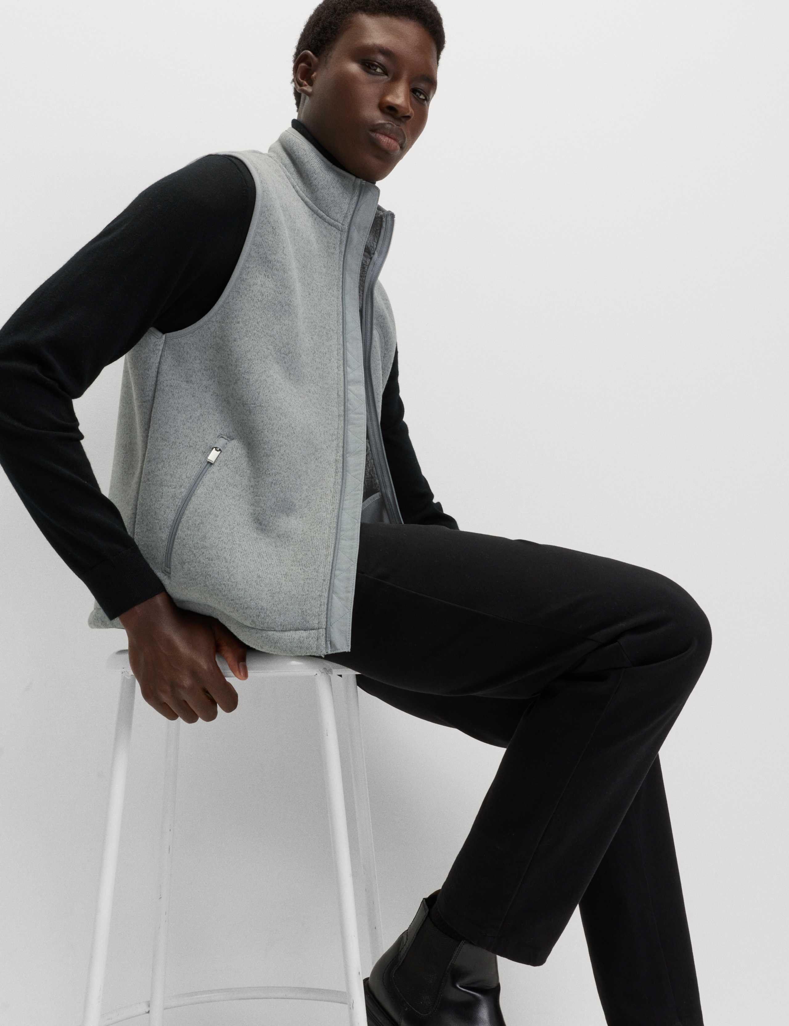 Fleece Lined Funnel Neck Gillet