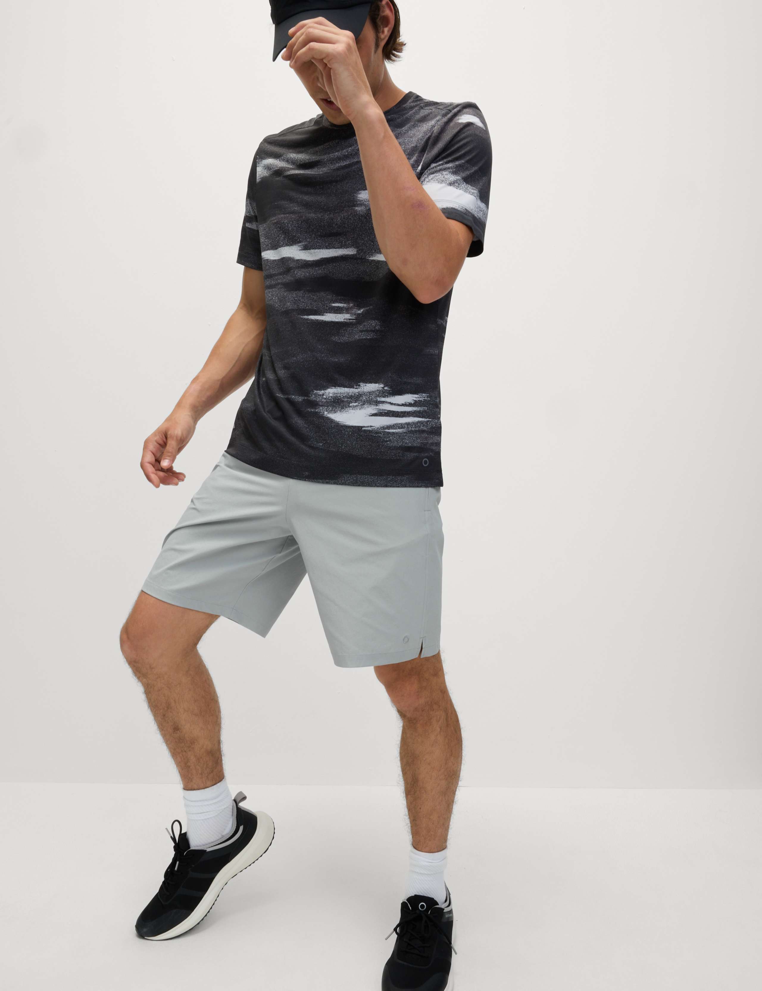 Stretch Nylon Longer Length Sport Shorts
